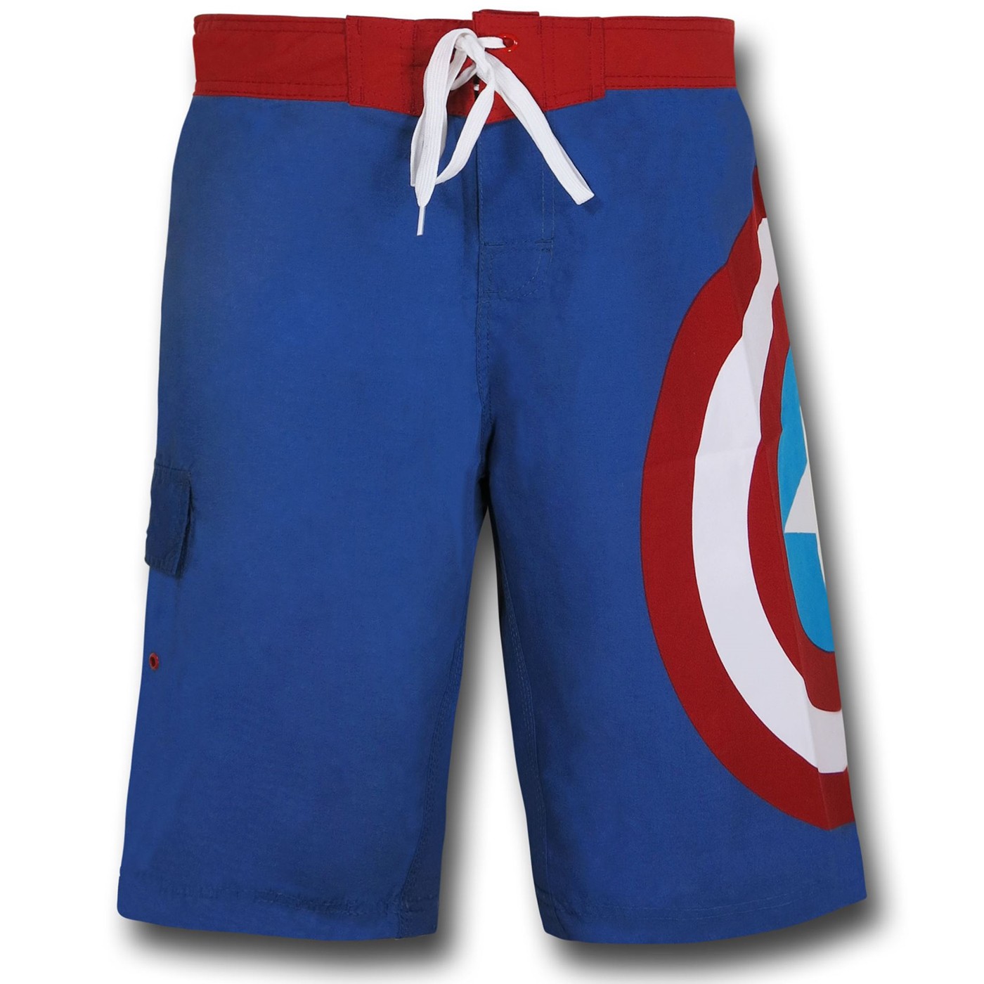 Captain America Blue Board Shorts, Blue
