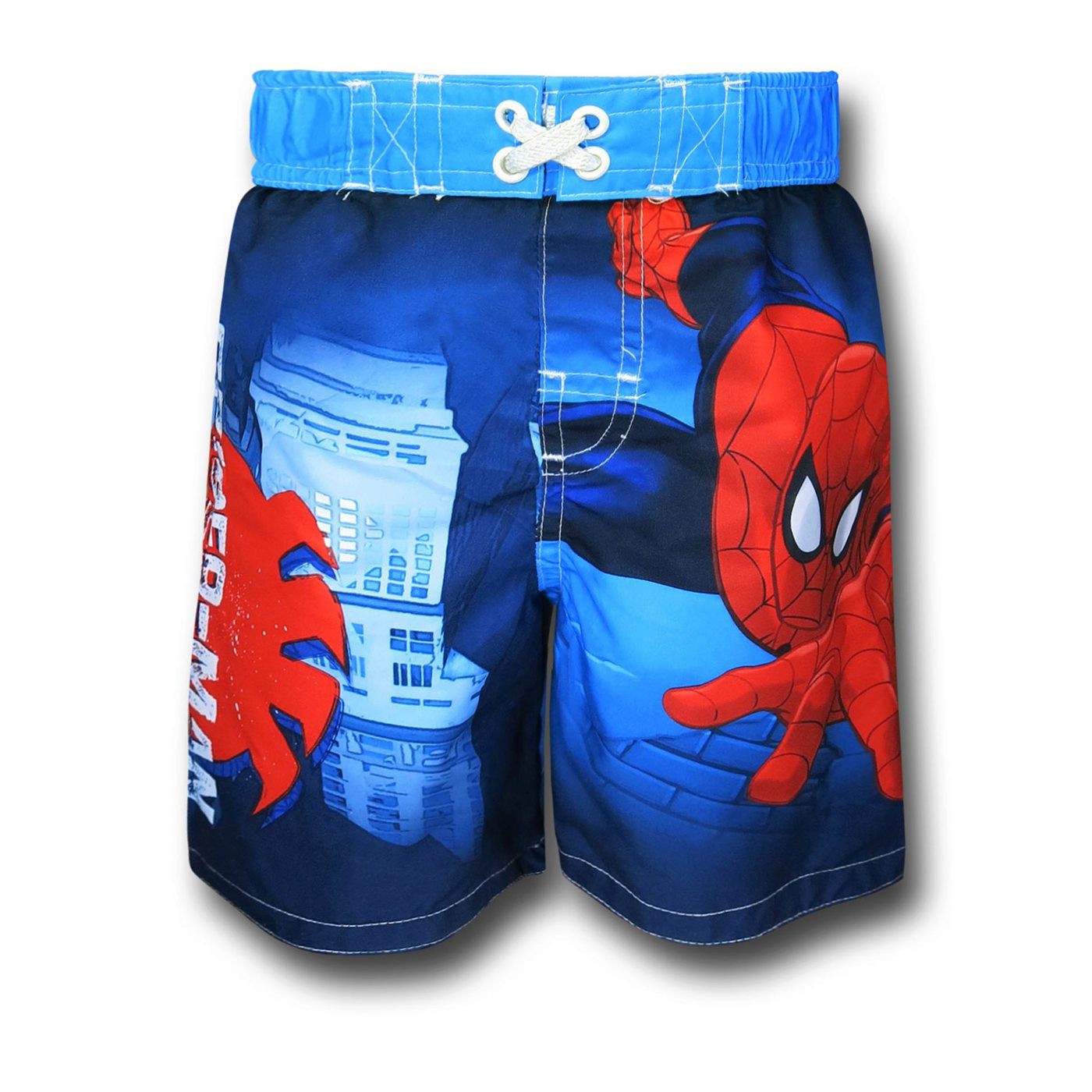 Spiderman Crawling Toddler Board Shorts, Blue