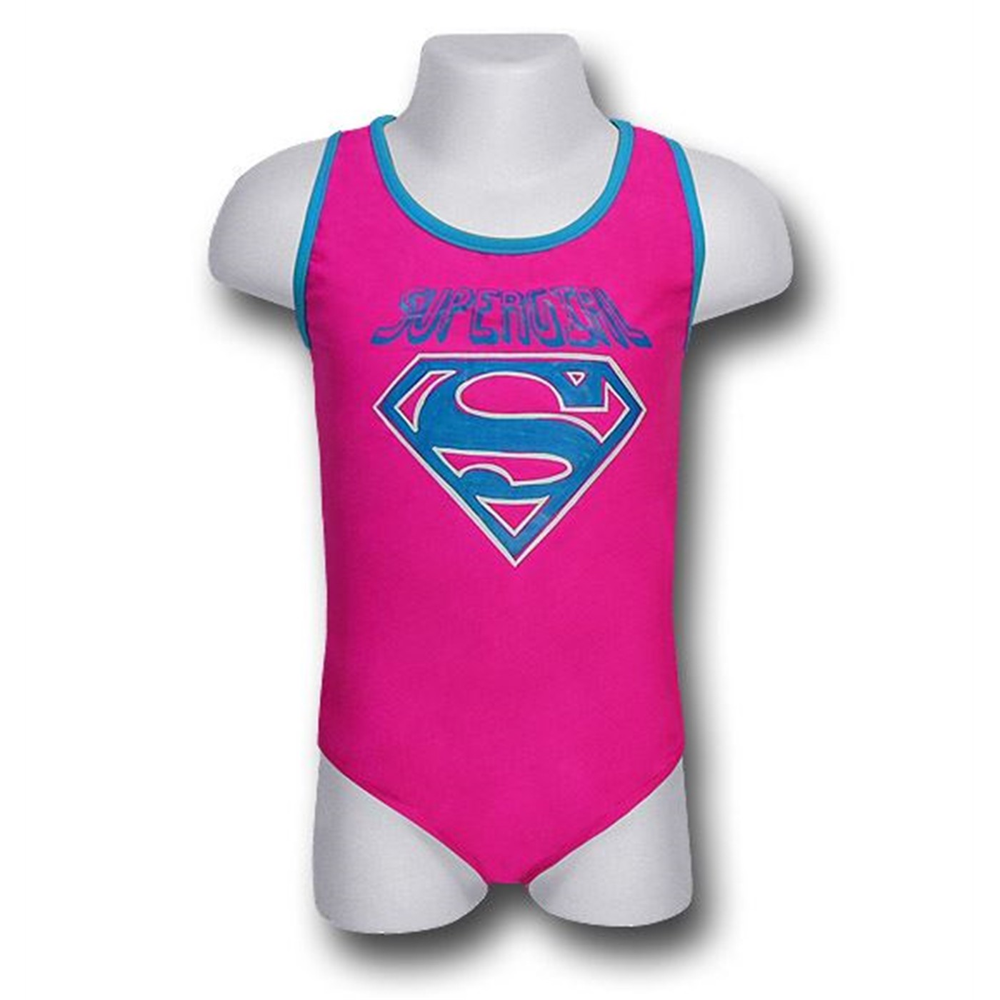 Supergirl Girls Pink Racerback One-Piece, Pink