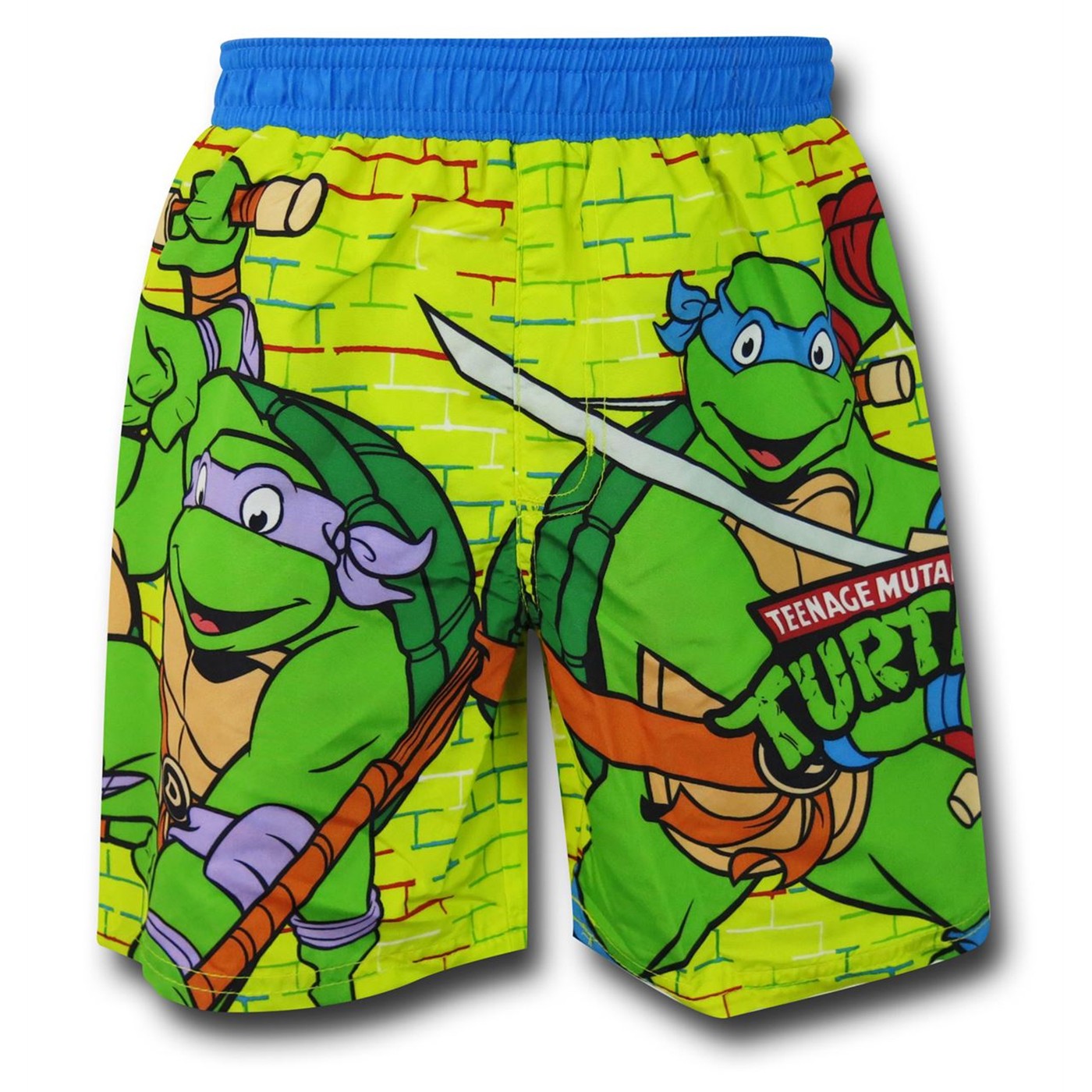 TMNT Group Toddler Kids Swim Trunks, Green
