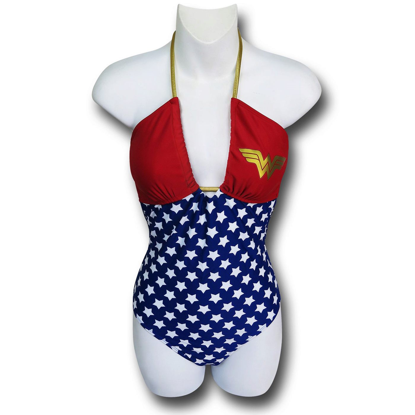 Wonder Woman Bandeau One-Piece Swimsuit, Red
