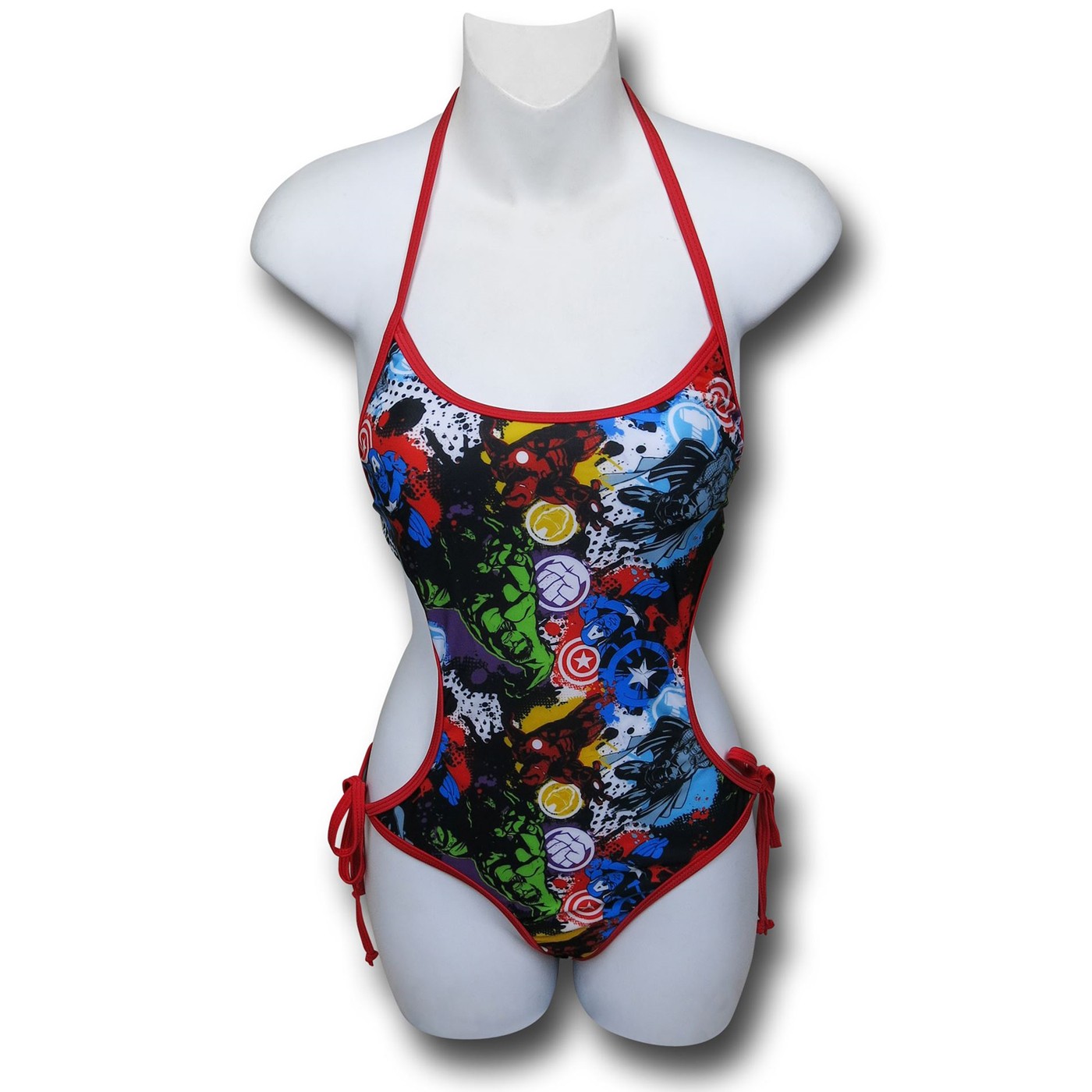 Avengers Collage Women's Monokini, Black