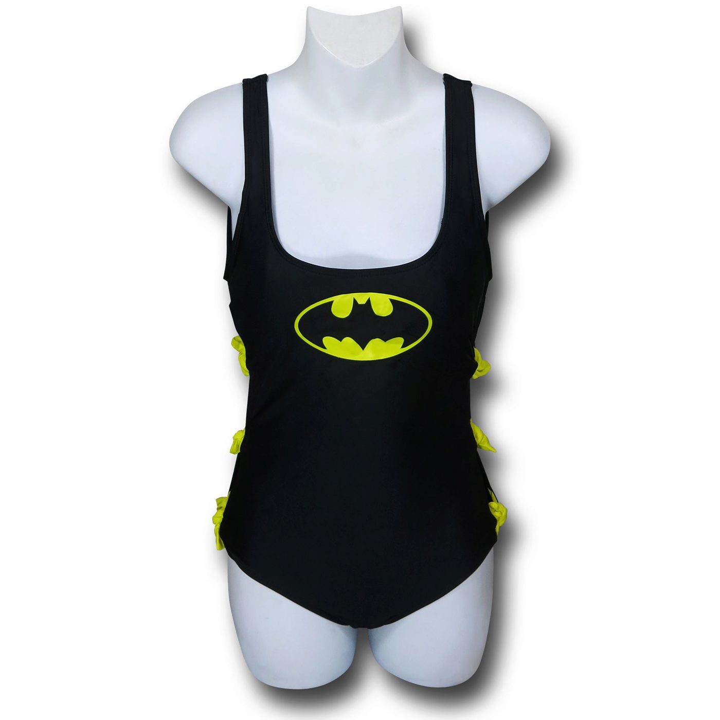 Batman One-Piece Swimsuit w/Bows, Black