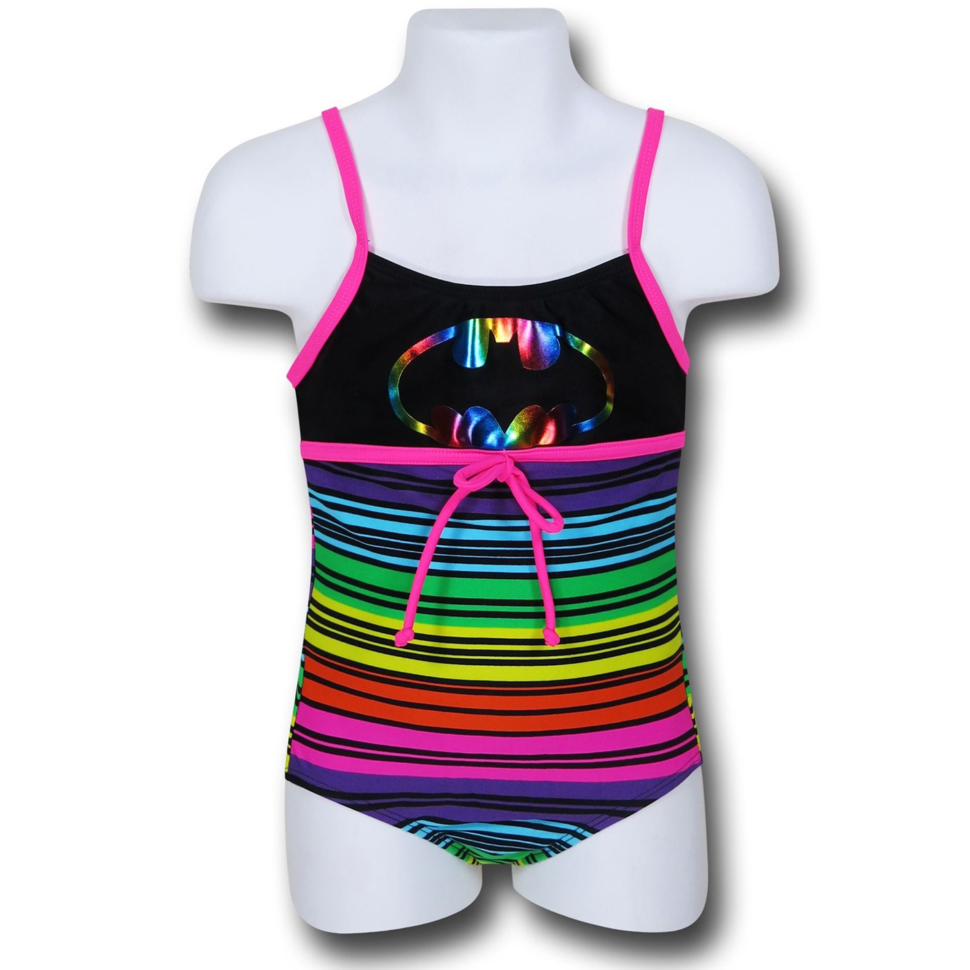 Batgirl Girls Gradient One-Piece Swimsuit, Black