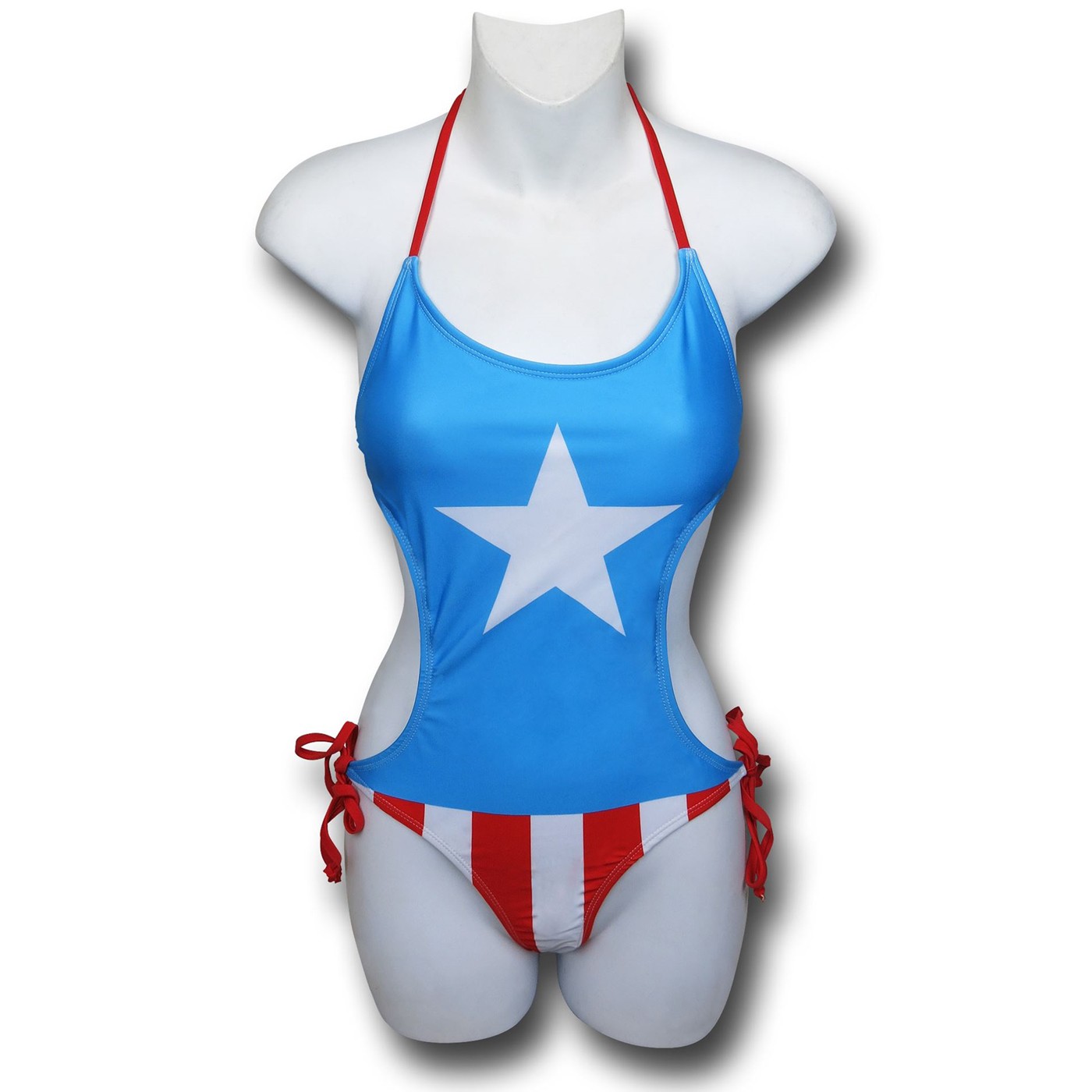 Captain America Stars & Stripes Women's Monokini, Blue