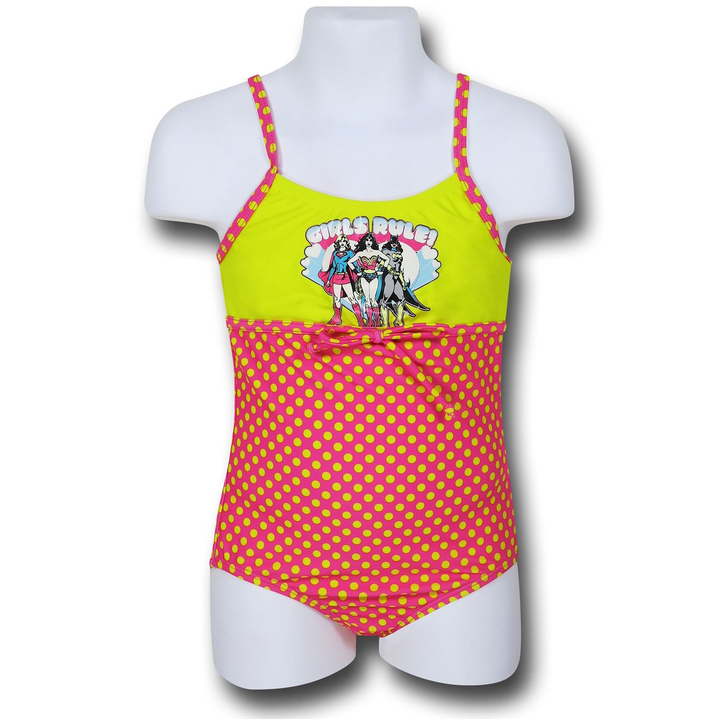 DC Girls Rule One-Piece Girls Swimsuit, Pink