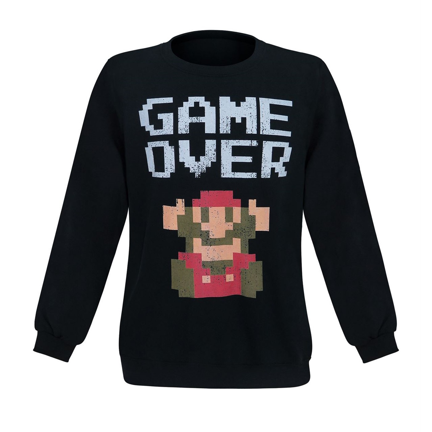 Nintendo Super Mario Bros. Game Over Men's Sweatshirt, Black