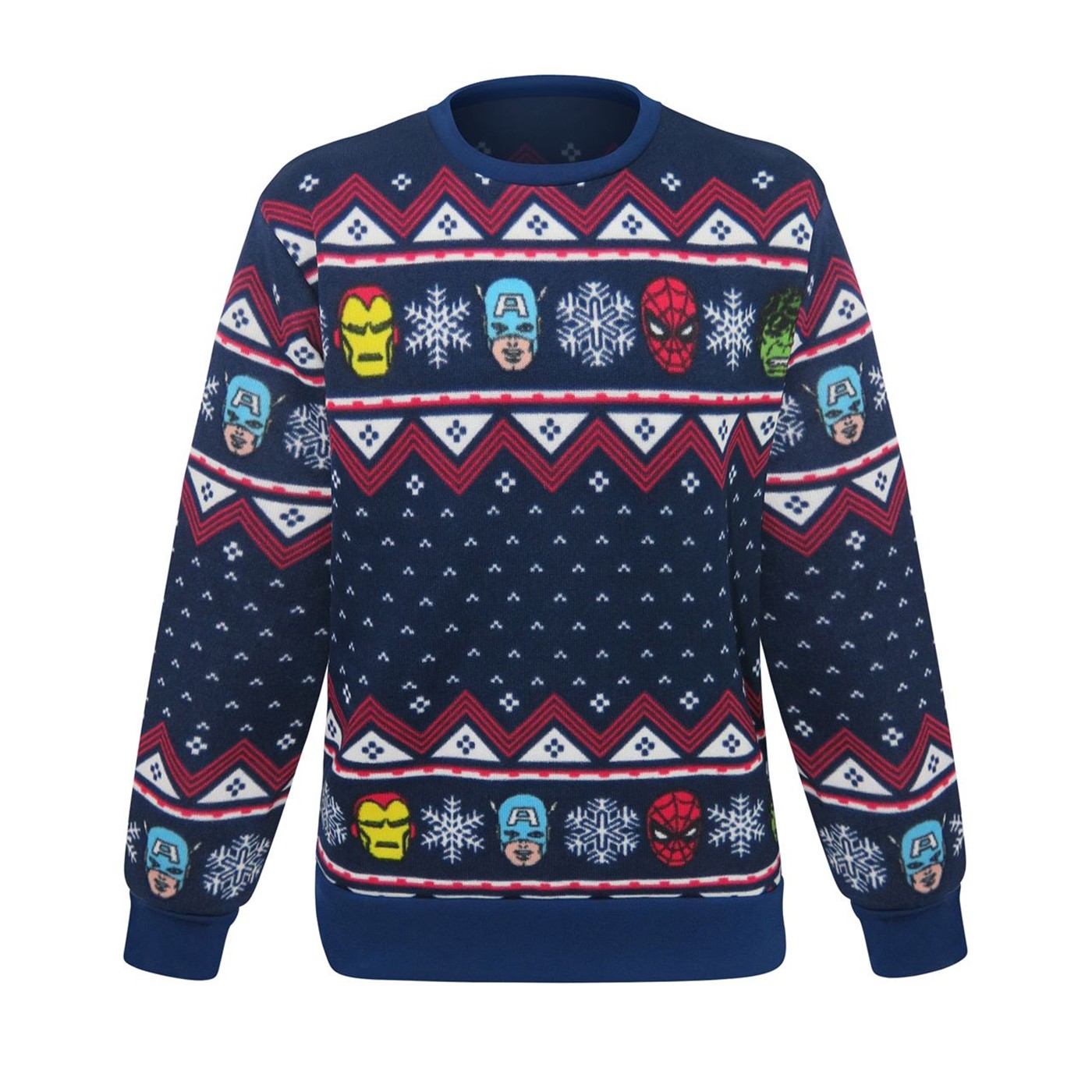 Marvel Avengers Ugly Men's Christmas Sweater, Blue