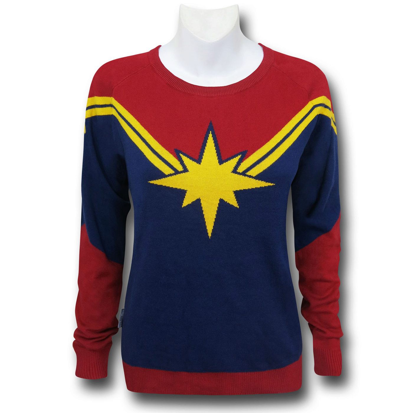 Captain Marvel Women's Costume Sweater, Blue