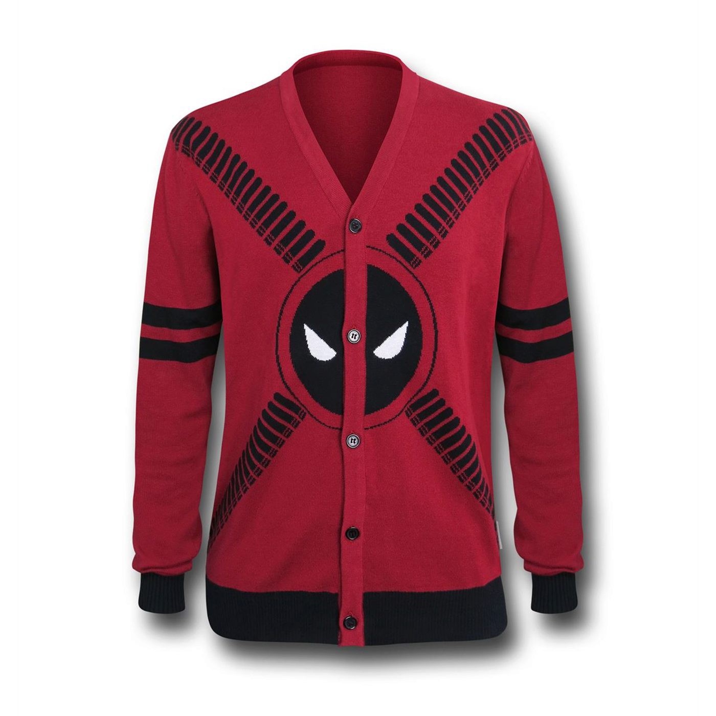 Deadpool Symbol and Straps Men's Cardigan, Red
