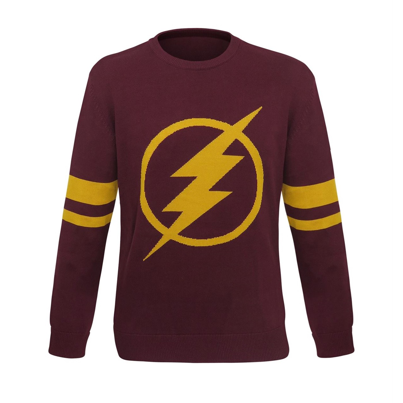 Flash TV Series Logo Men's Jacquard Sweater, Red