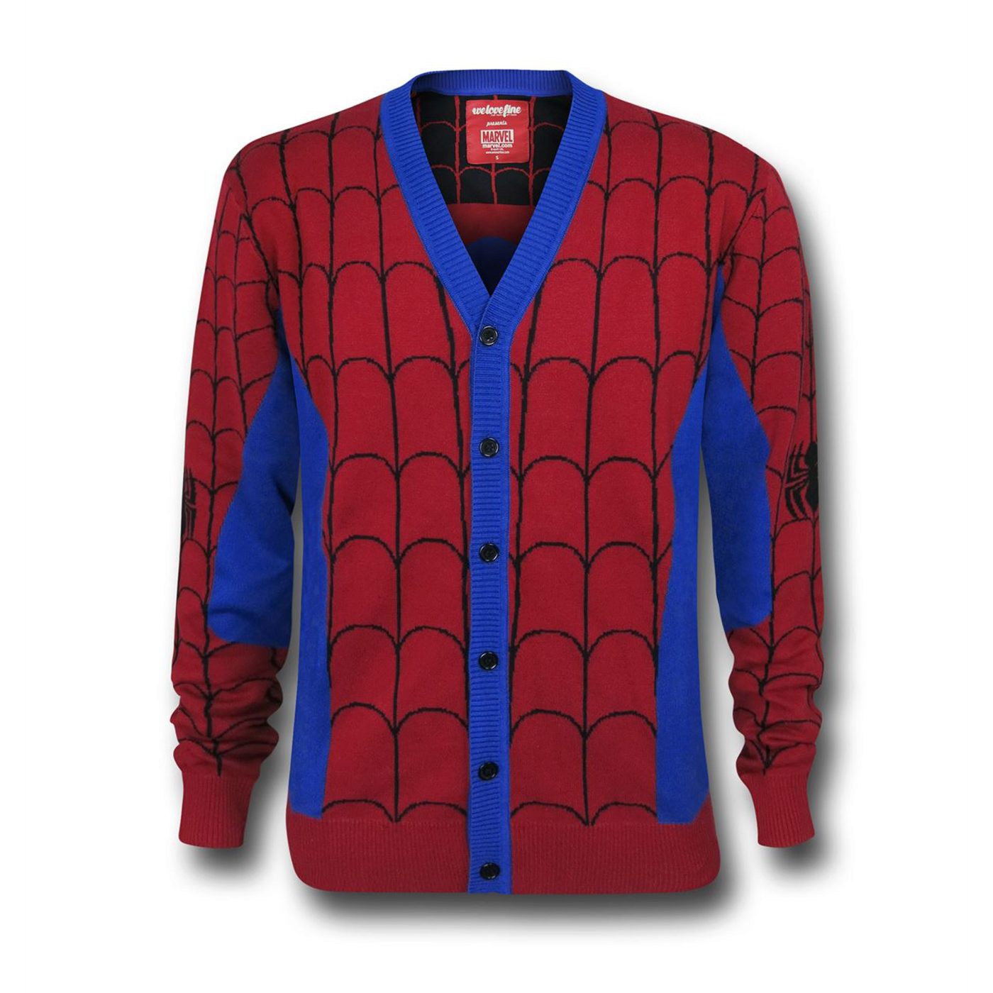 Spiderman Men's Cardigan, Red