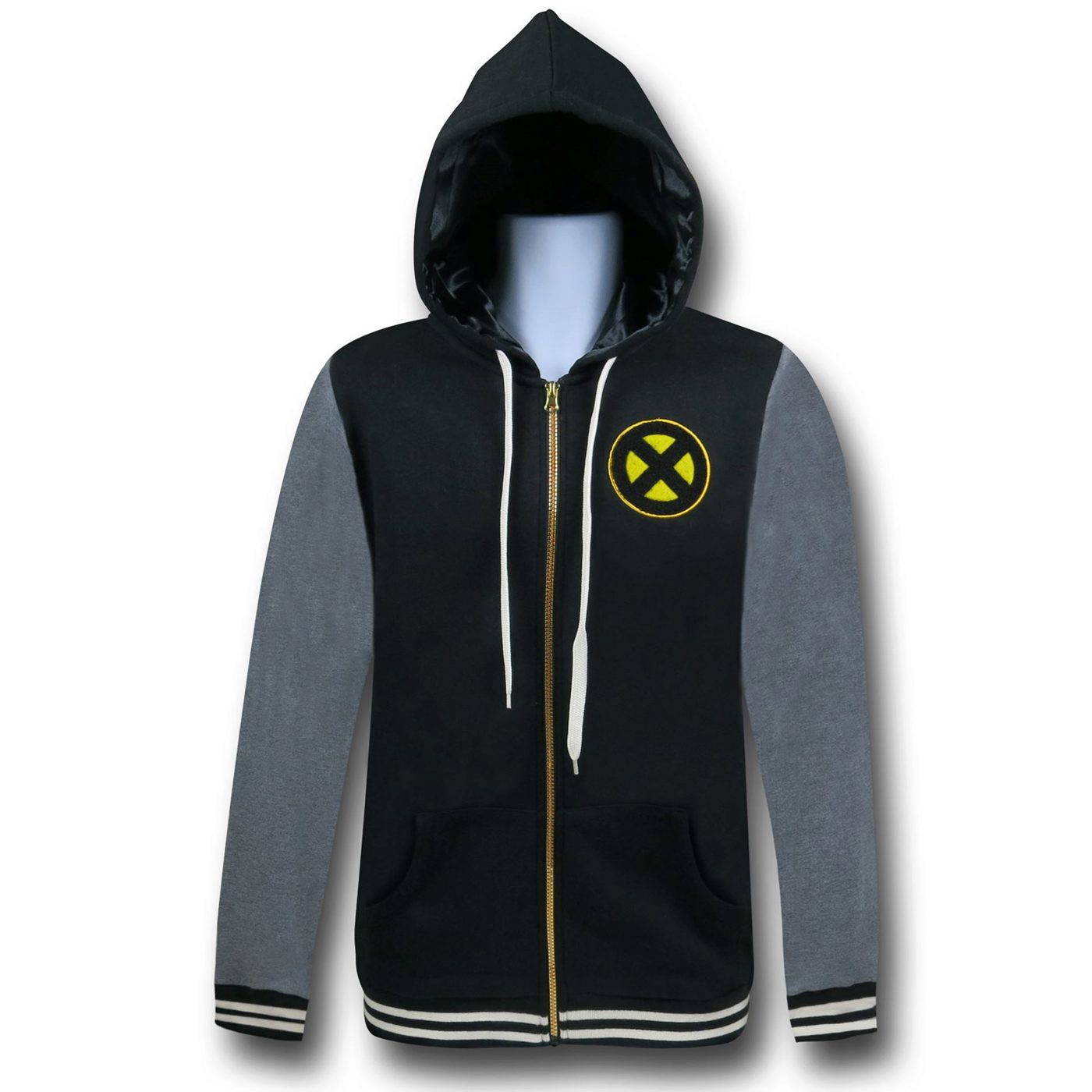X-Men Xavier School Varsity Zip-Up Hoodie, Black