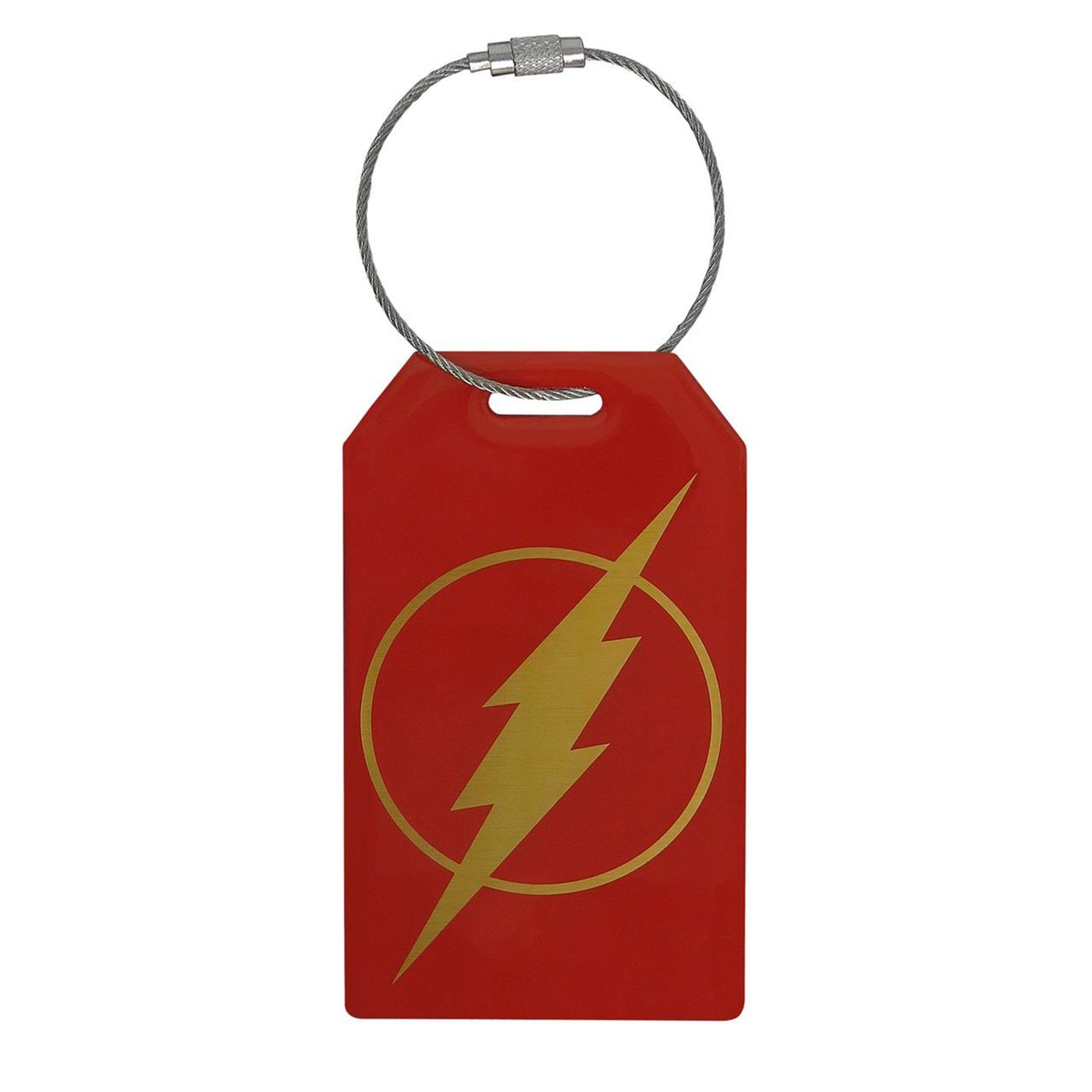 Flash Symbol Metal Bag Tag, Red