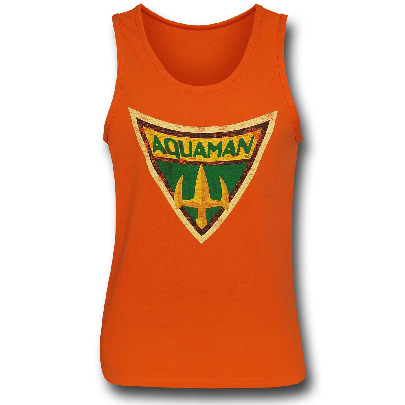 Aquaman Brave & Bold Symbol Tank Top, Orange