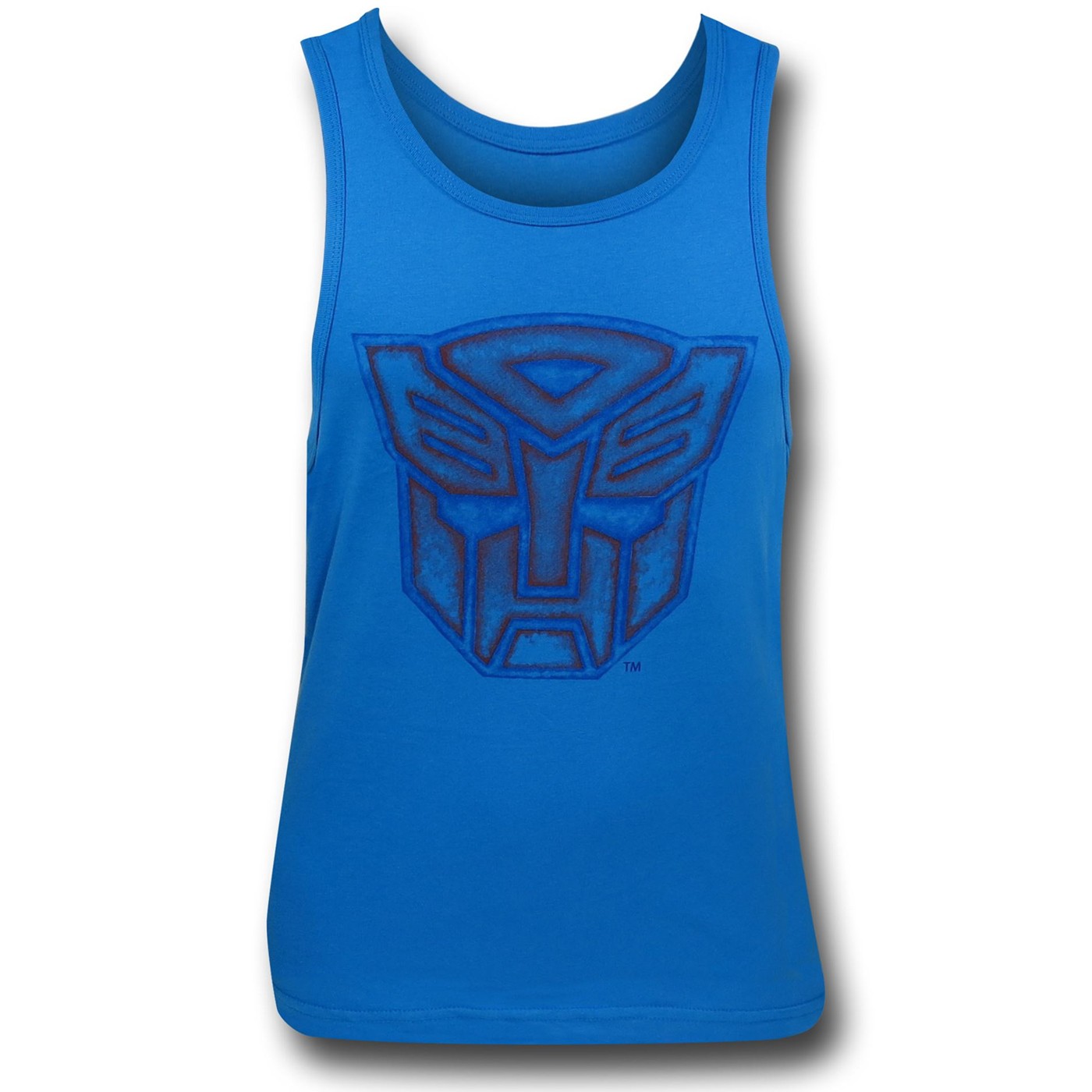 Transformers Distressed Autobot Symbol Tank Top, Blue
