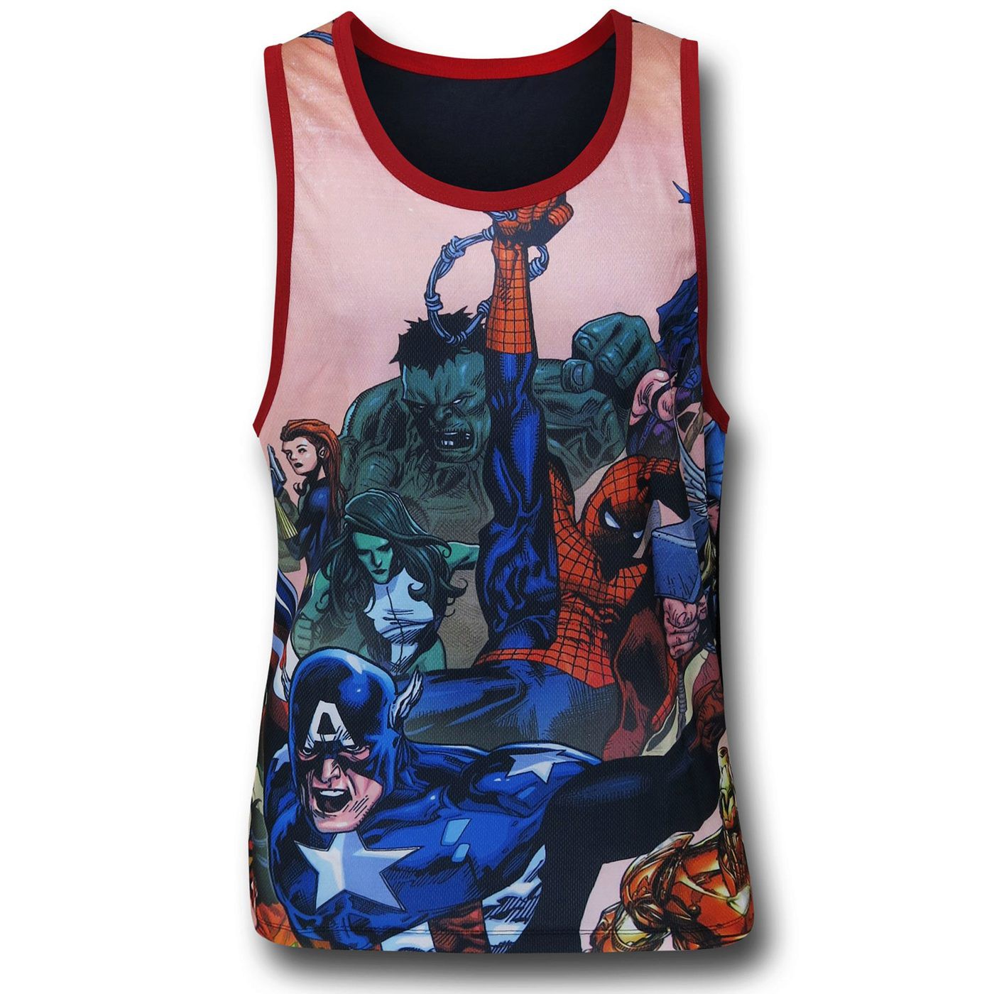 Avengers Civil War Sublimated Mesh Tank Top, White