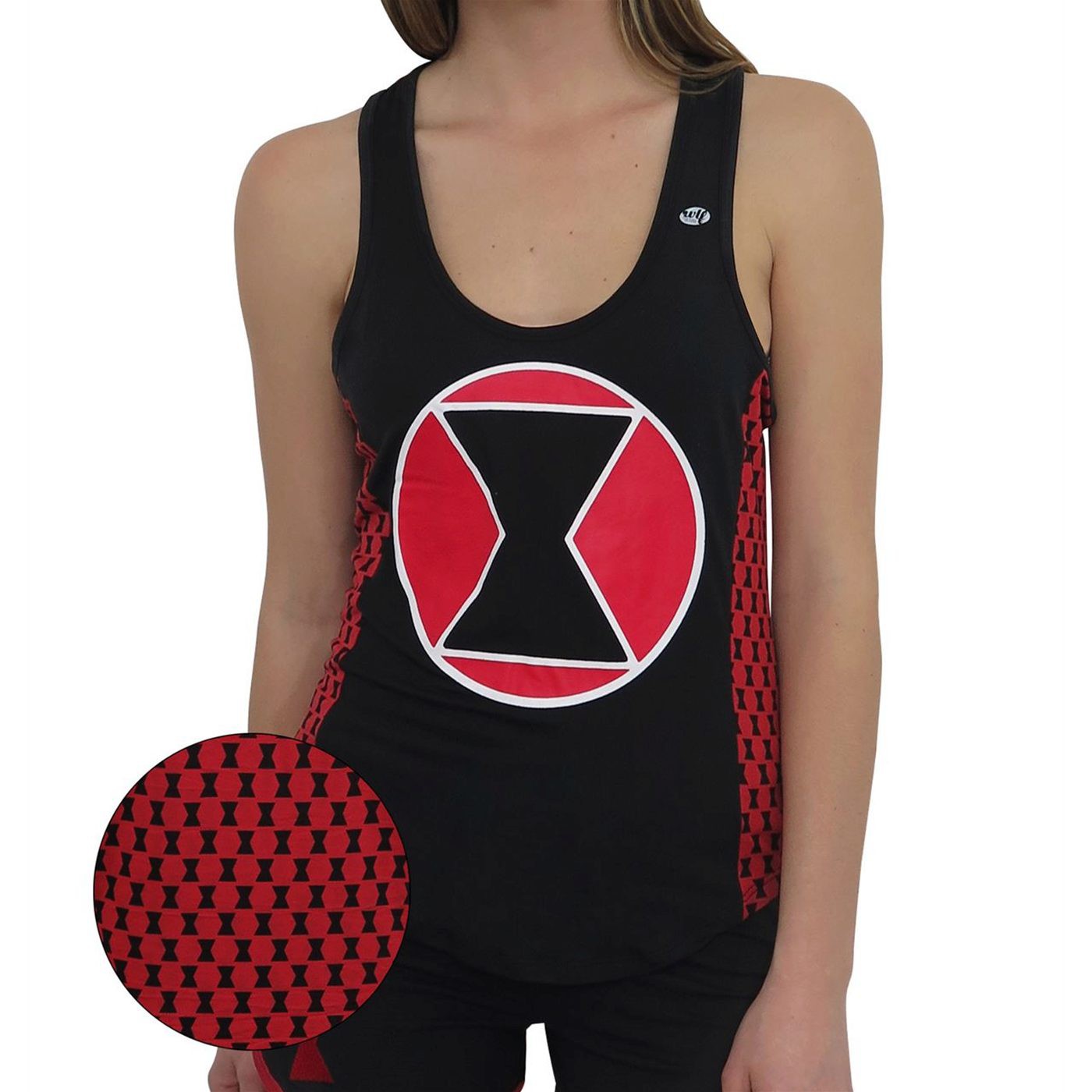 Black Widow Symbol Women's Racer Back Tank Top, Black