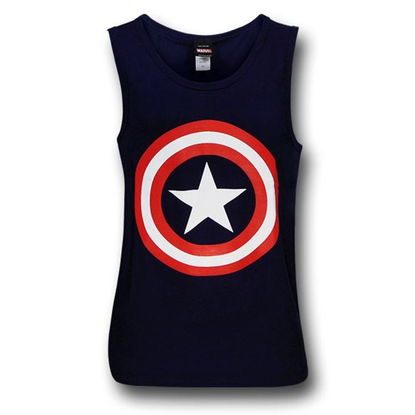 Captain America Shield Navy Tank Top, Blue