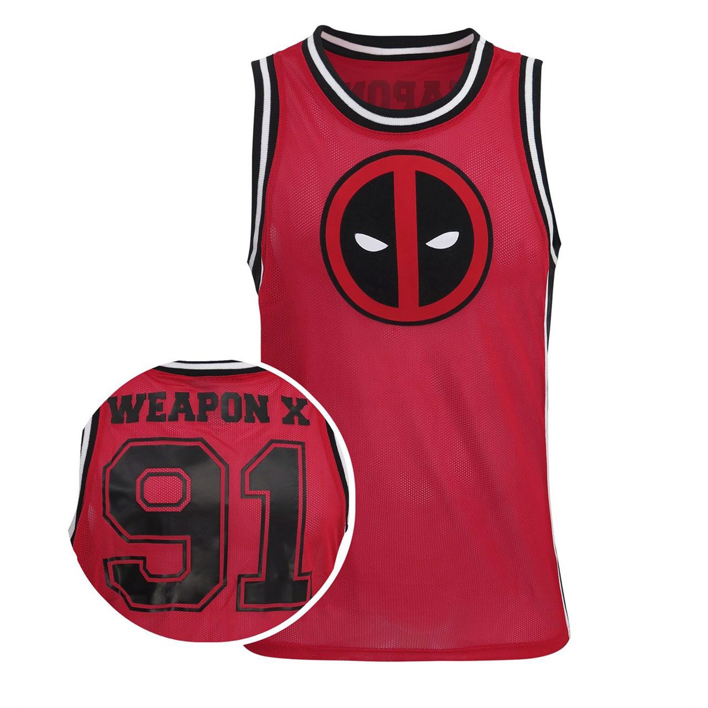 Deadpool Weapon X Basketball Jersey, Black