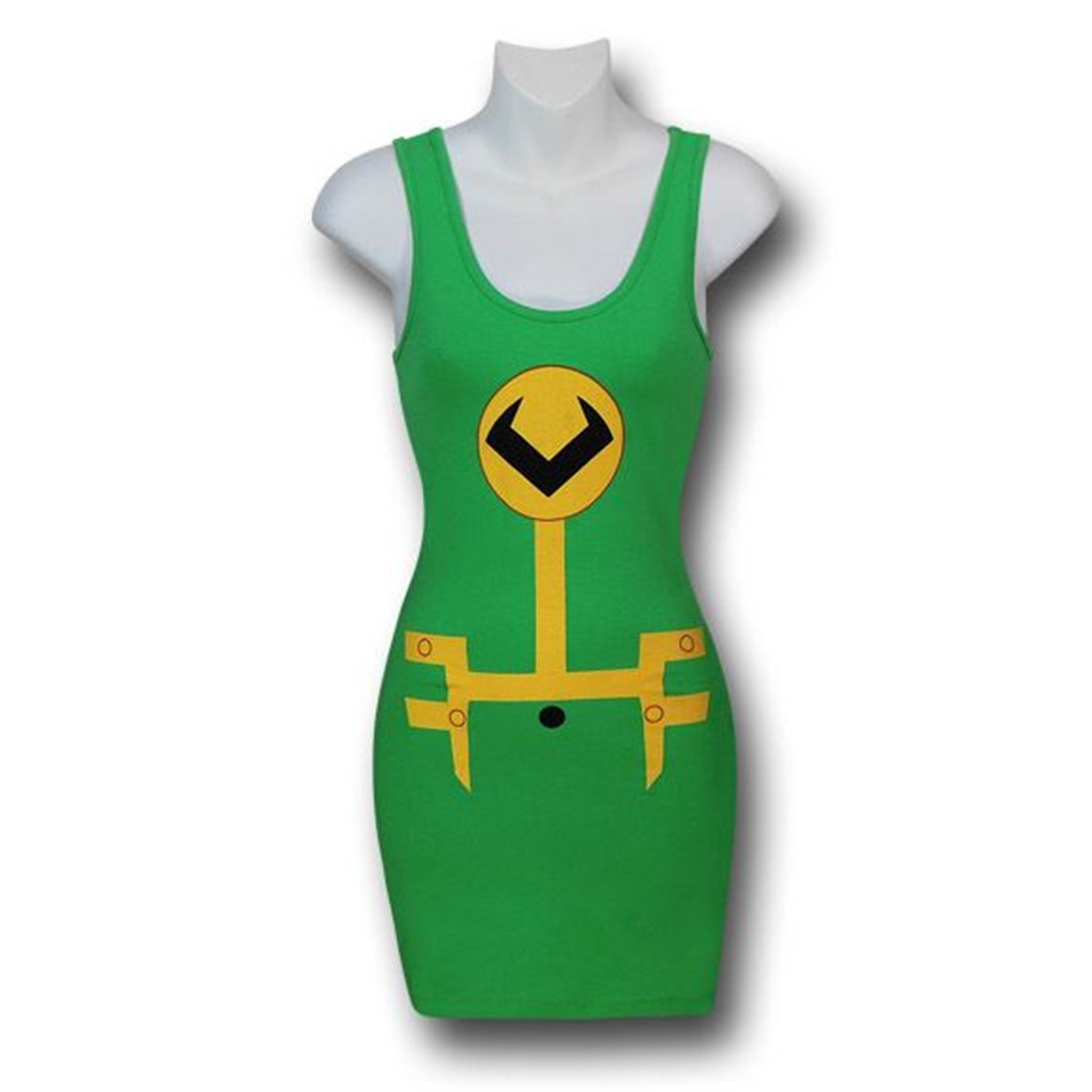 Loki Costume Juniors Tank Dress, Green