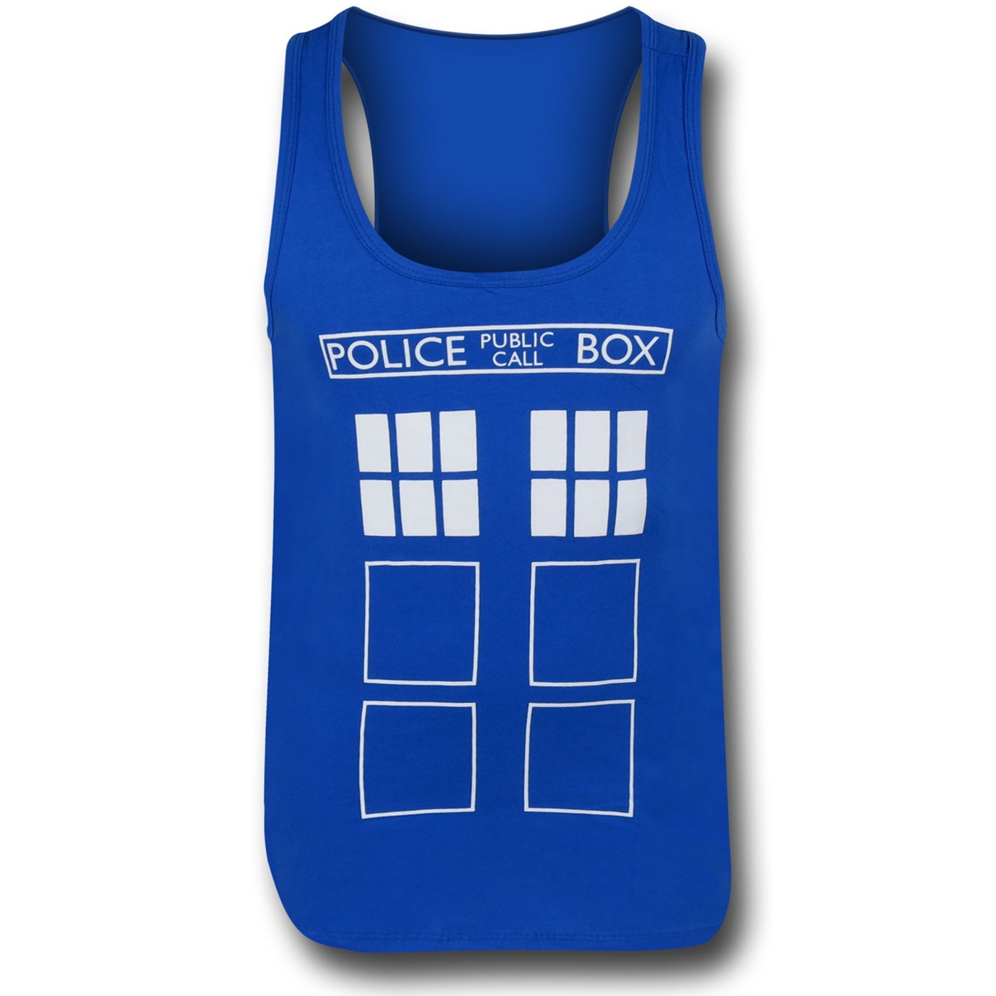 Doctor Who Blue Tardis Tank Top, Blue