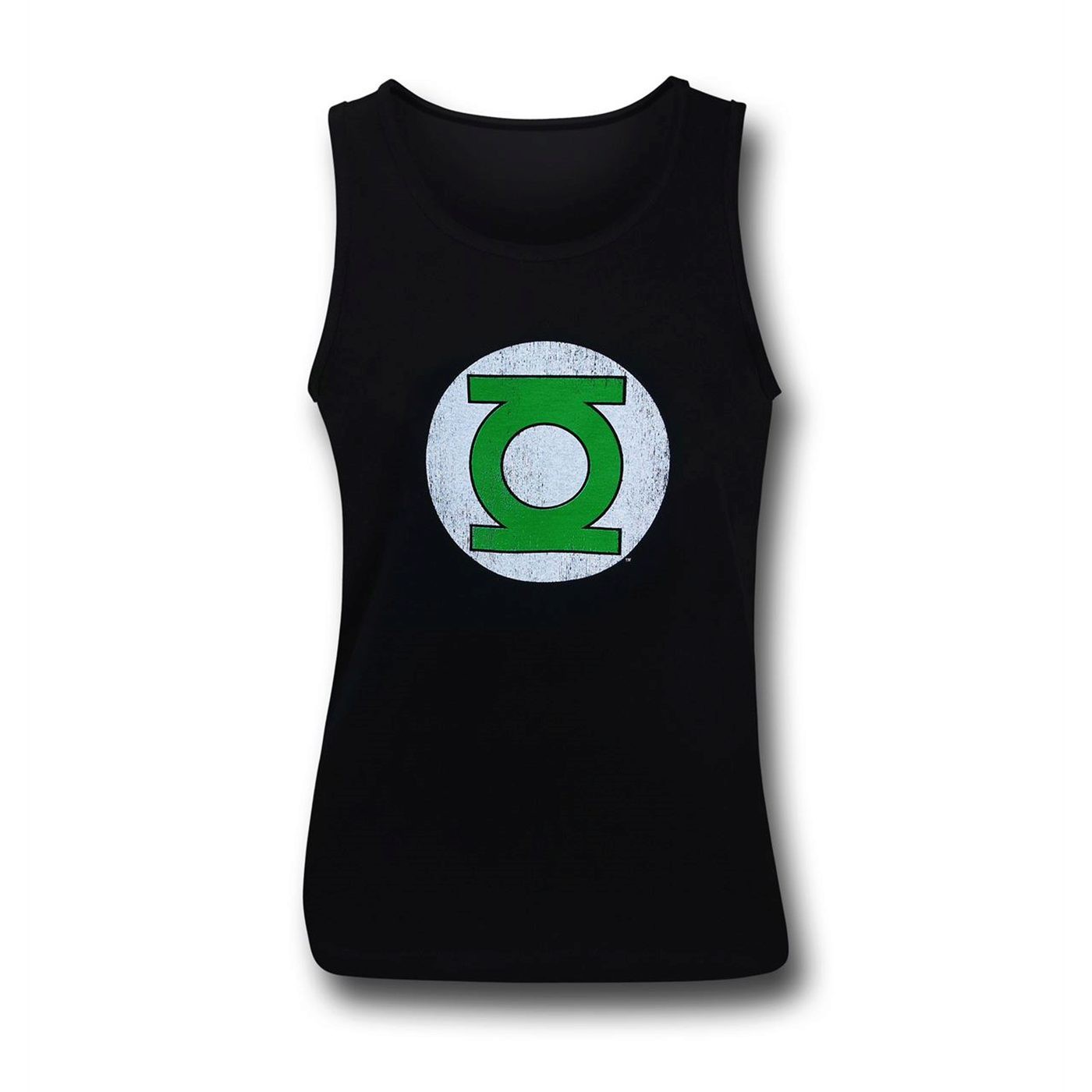 Green Lantern Corps Distressed Black Men's Tank Top, Black