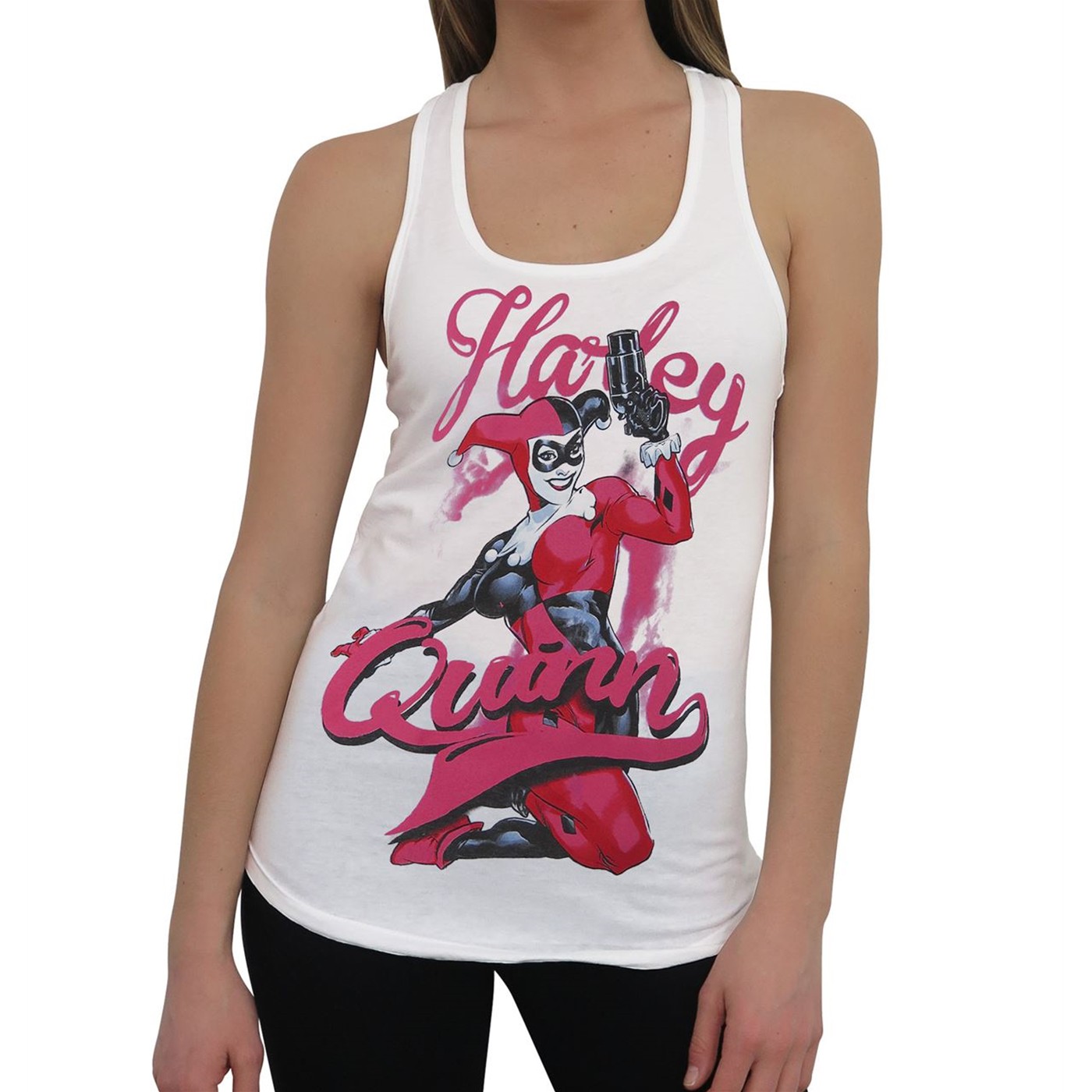 Harley Quinn Classic Racerback Women's Tank Top, White