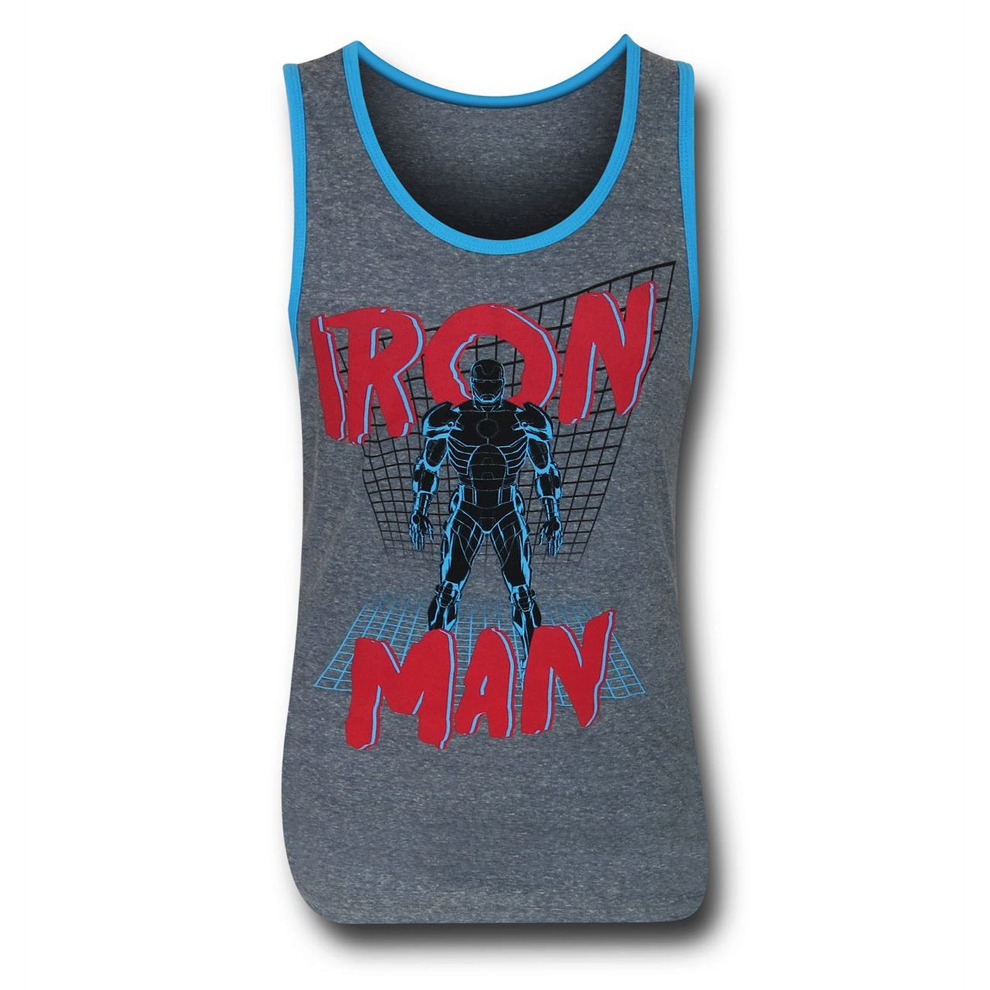 Iron Man Neon Men's Tank Top, Grey