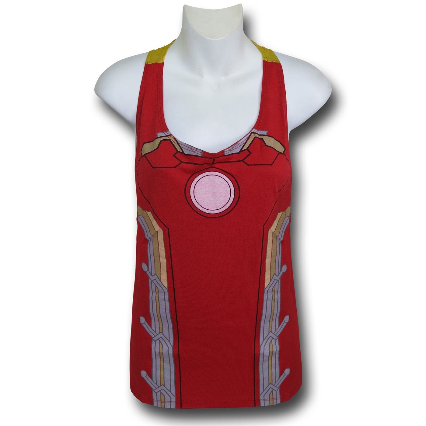 Iron Man Costume Tieback Women's Tank Top, Red