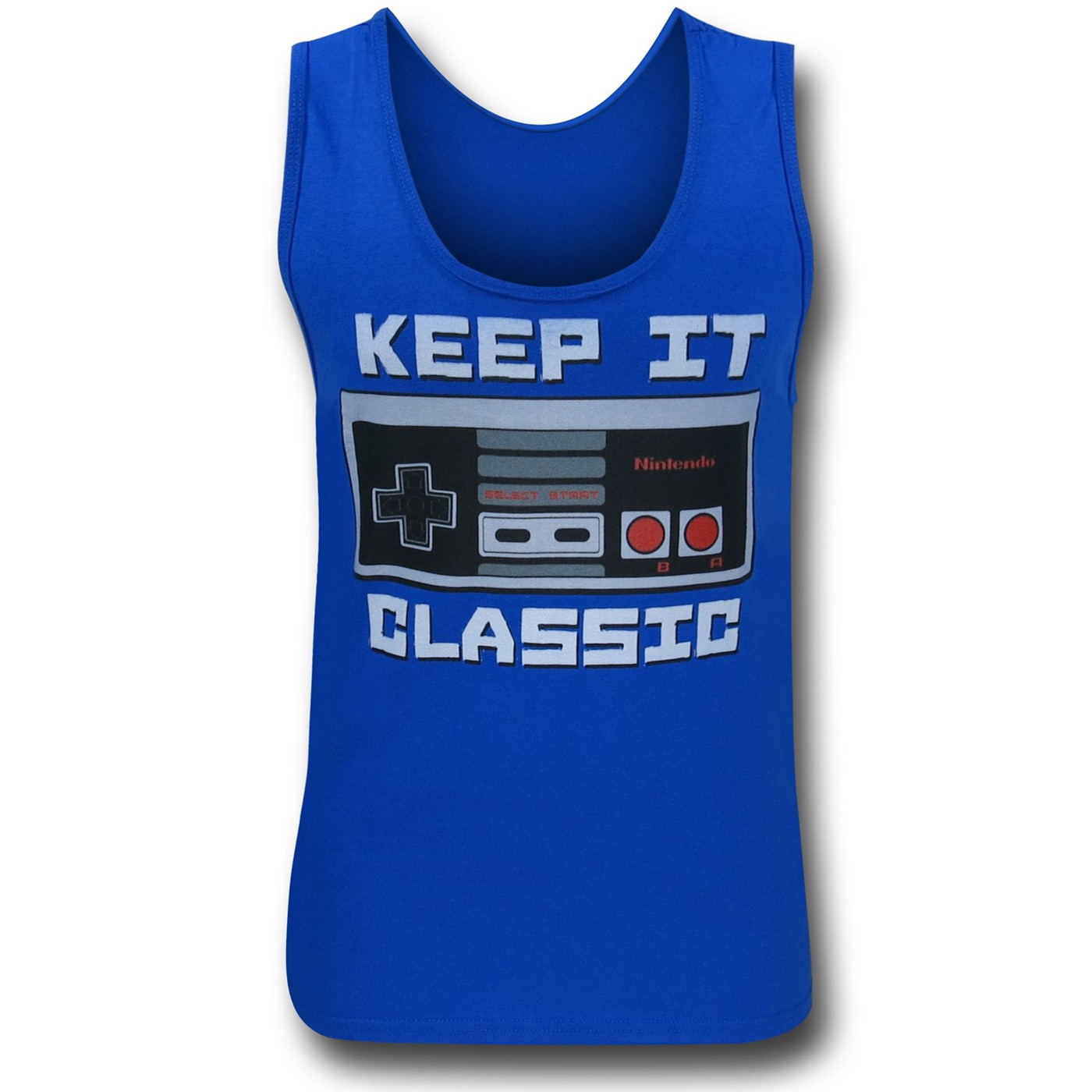 Nintendo Classic Blue Tank Top, Blue