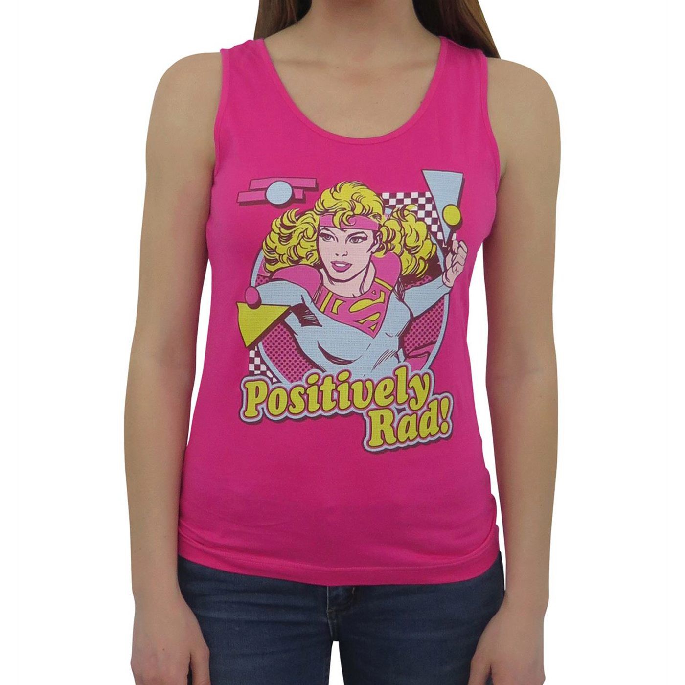 Supergirl Positively Rad Women's Tank Top, Pink