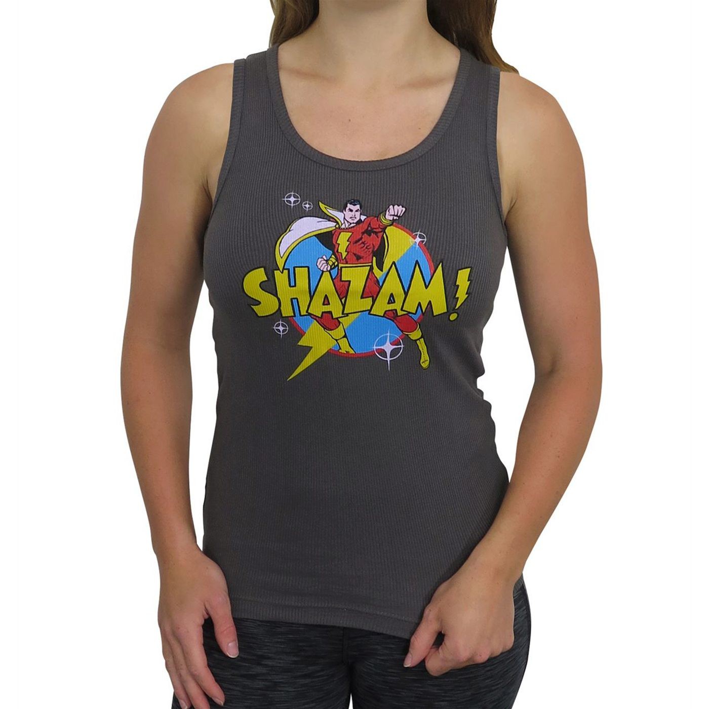Shazam Power Stance Women's Tank Top, Grey