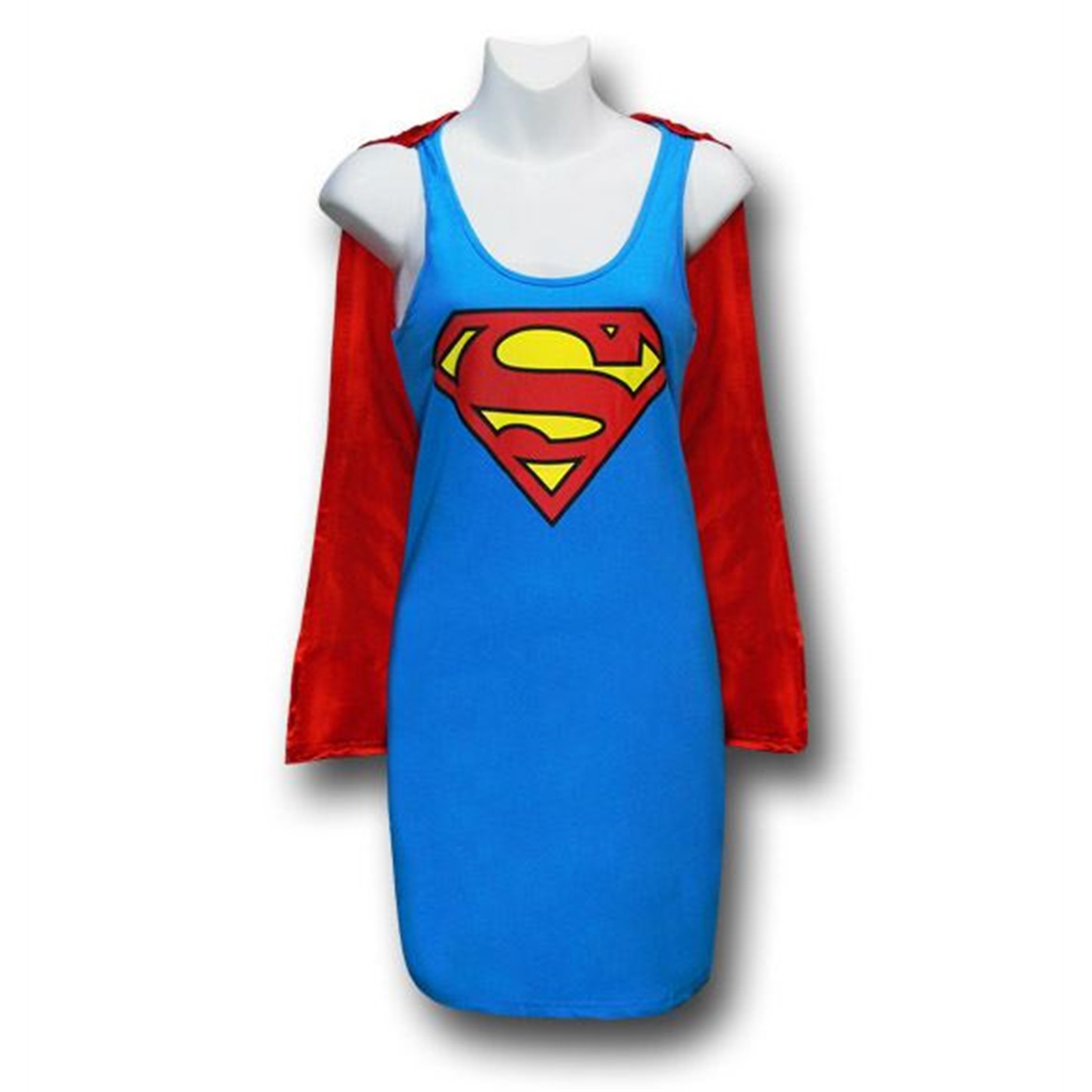 Superman Women's Sleep Tank w/Cape, Blue