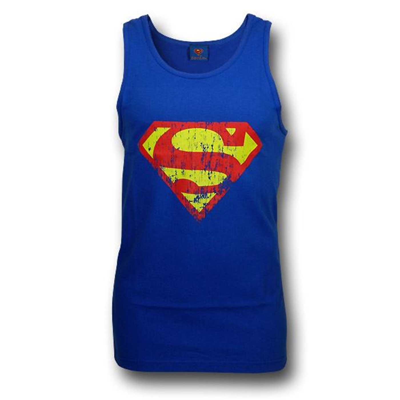 Superman Royal Eroded Symbol Men's Tank Top, Blue