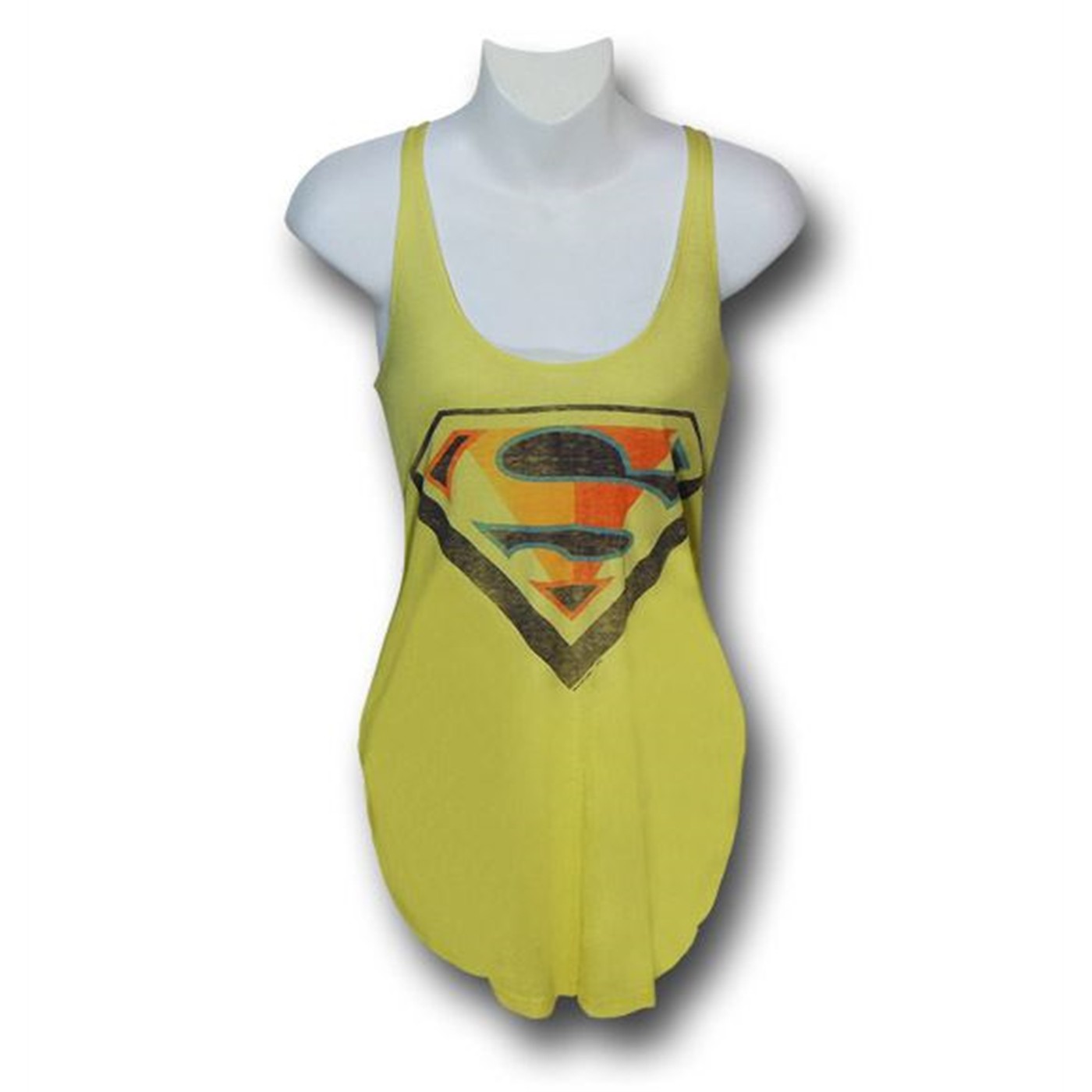 Superman Yellow Junk Food Women's Tank Top, Yellow
