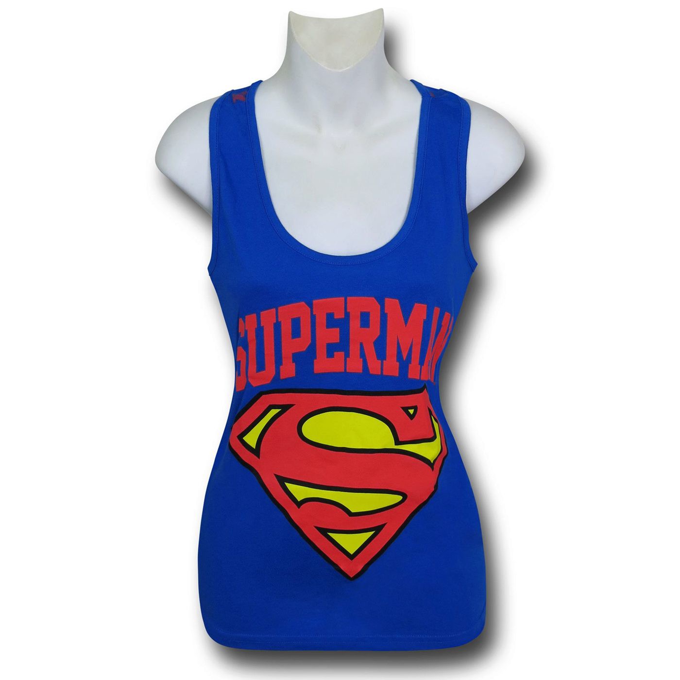 Superman Symbol All-Over Print Women's Tank Top, Blue