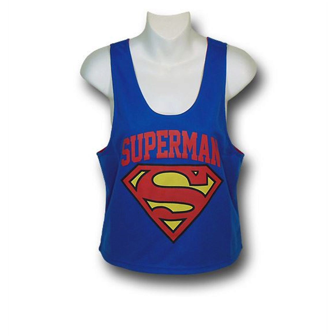 Superman Women's Reversible Mesh Tank Top, Blue