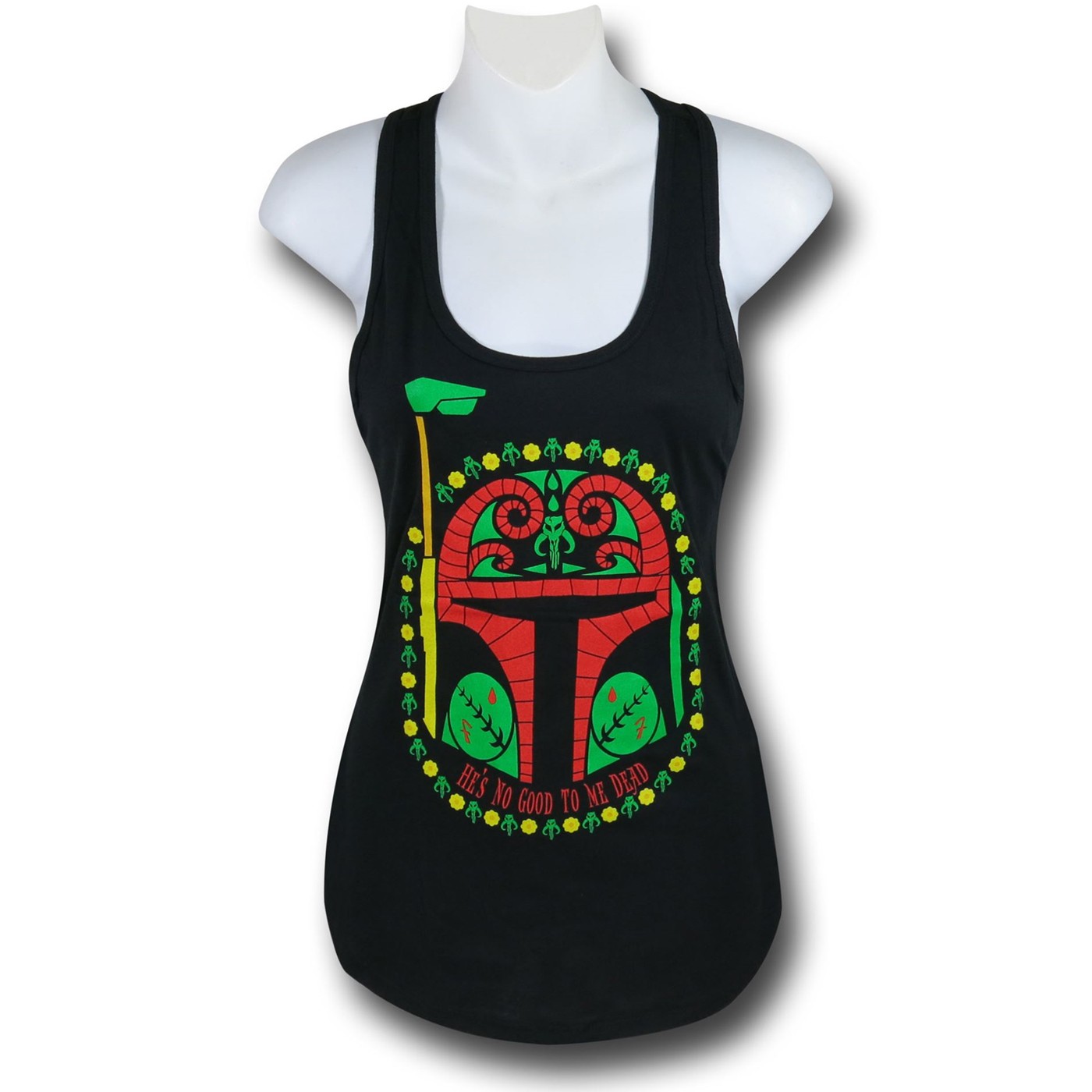 Star Wars Boba Calavera Women's Tank Top, Black
