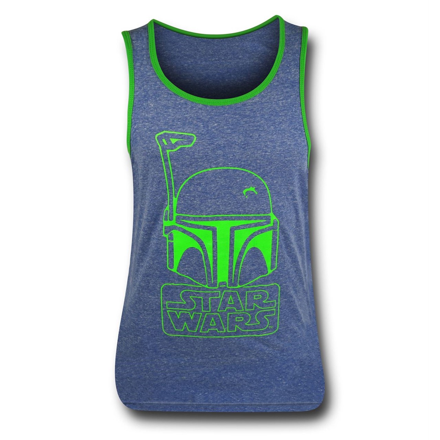 Star Wars Boba Fett Neon Men's Tank Top, Grey