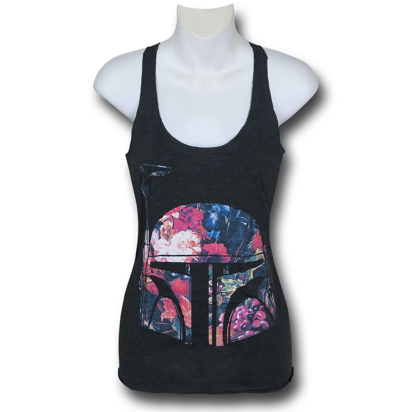 Star Wars Floral Boba Fett Women's Tank Top, Black