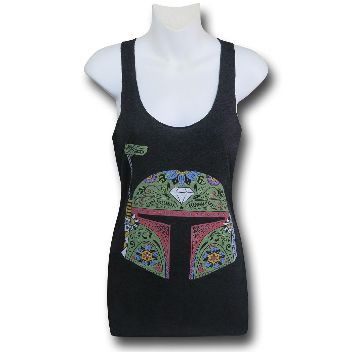 Star Wars Boba Fett Head Women's Tank Top, Black