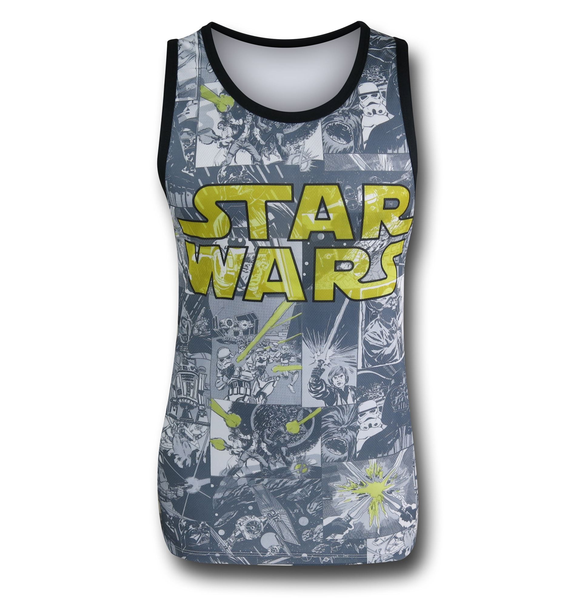 Star Wars Sublimated Comic Tank Top, White