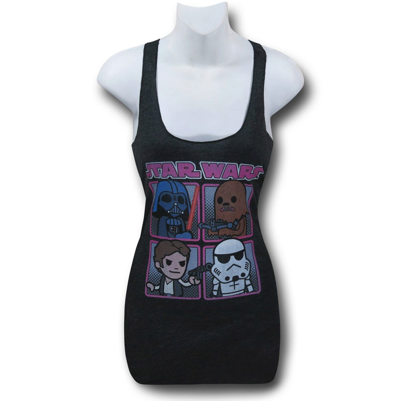 Star Wars Cute Quad Women's Tank Top, Grey