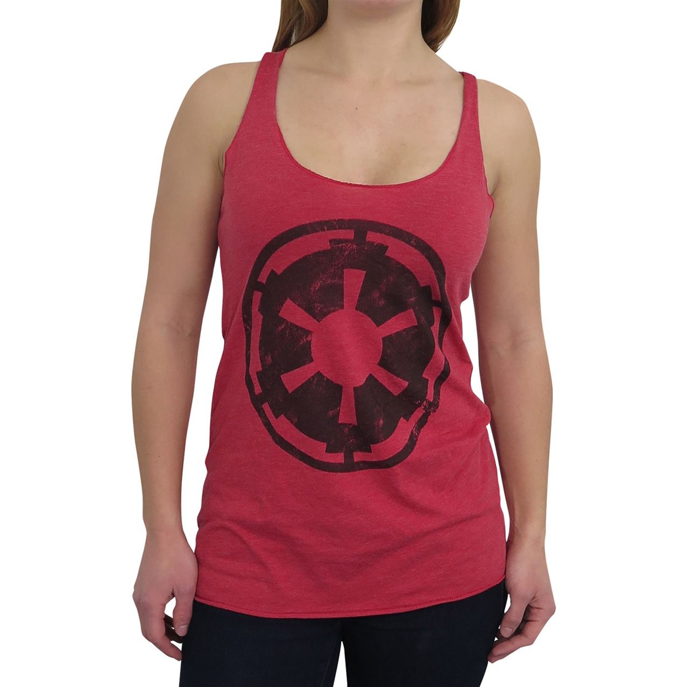 Star Wars Empire Symbol Heather-Red Women's Tank Top, Red