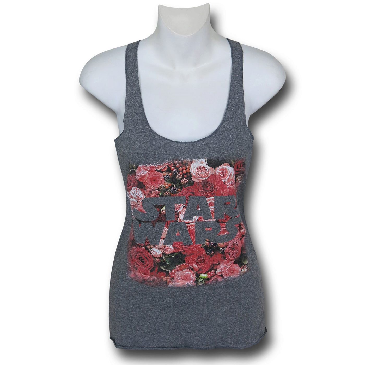 Star Wars Floral Logo Women's Tank Top, Grey