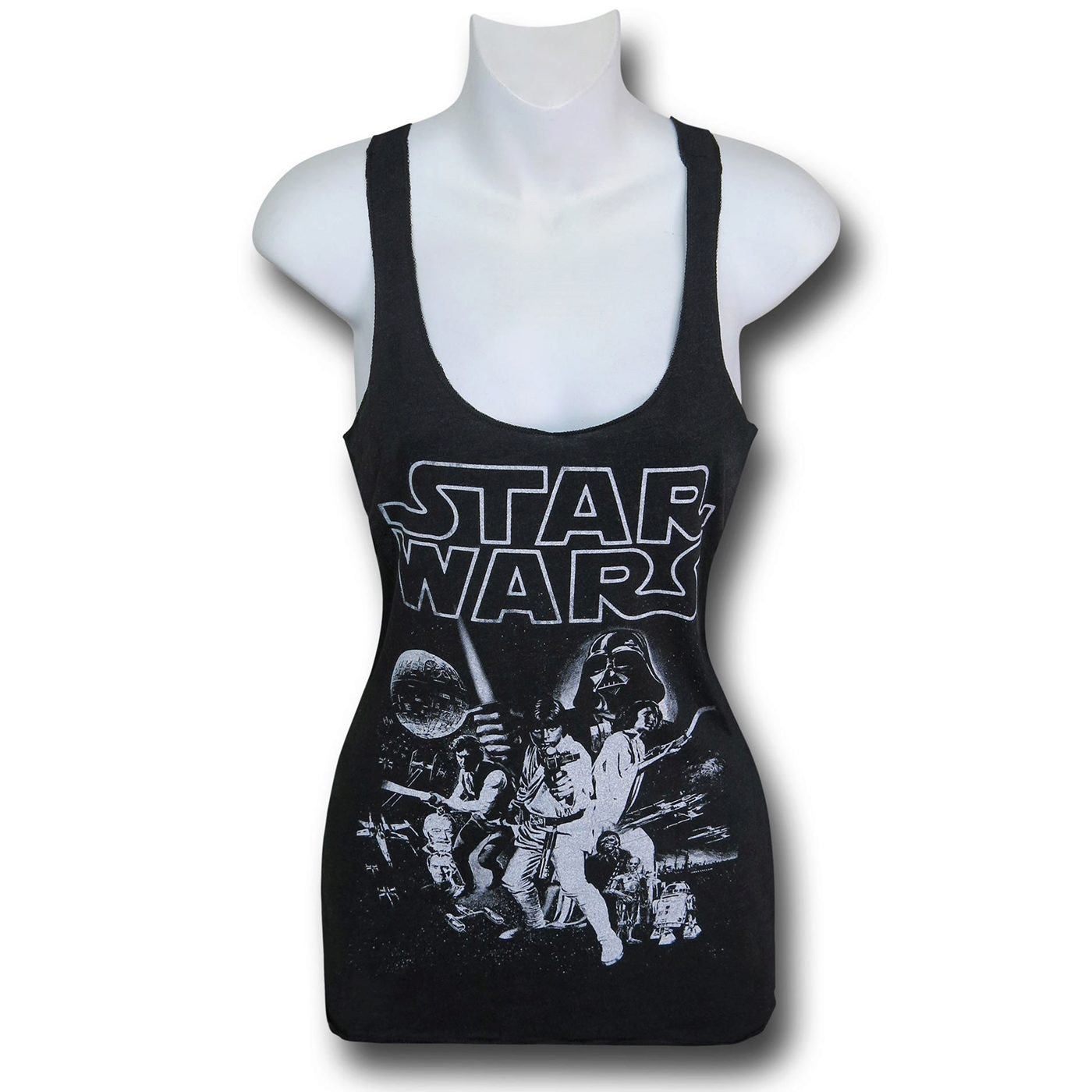 Star Wars Heather Black Poster Women's Tank Top, Black