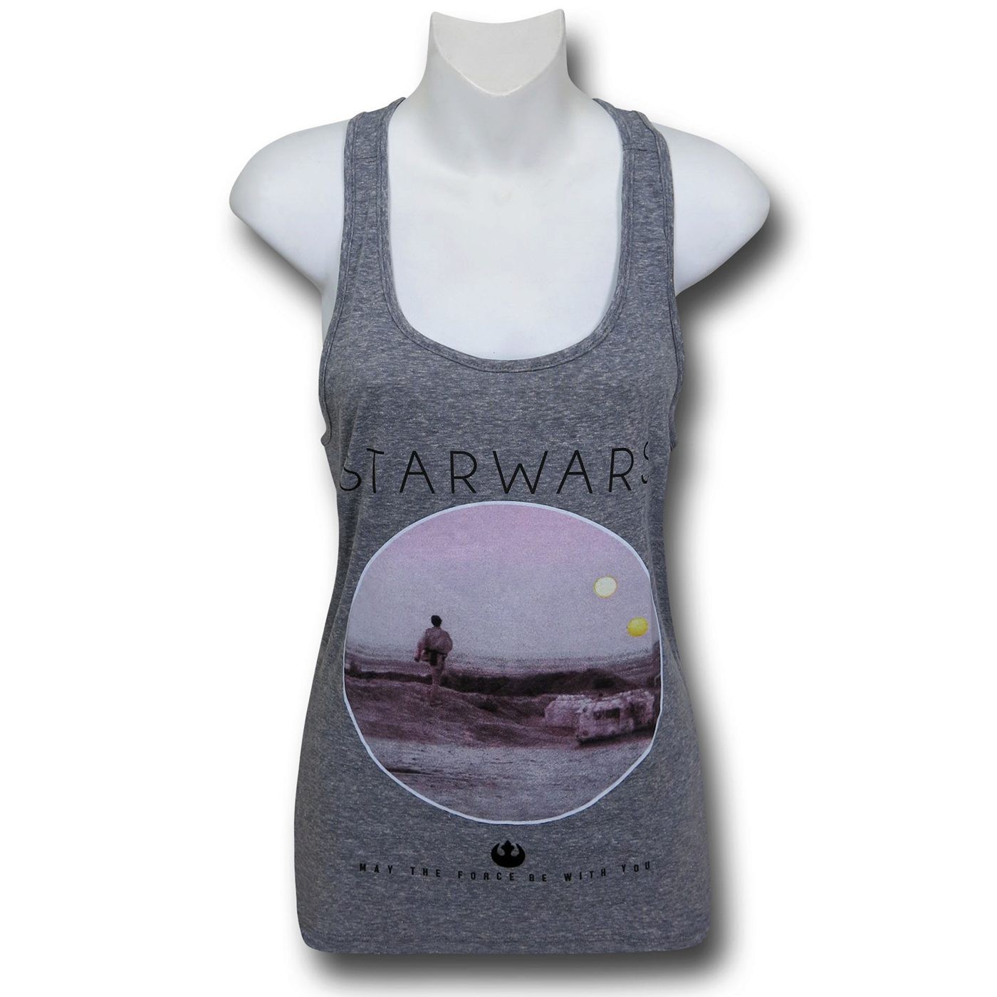 Star Wars Photo Circle Women's Triblend Tank Top, Grey