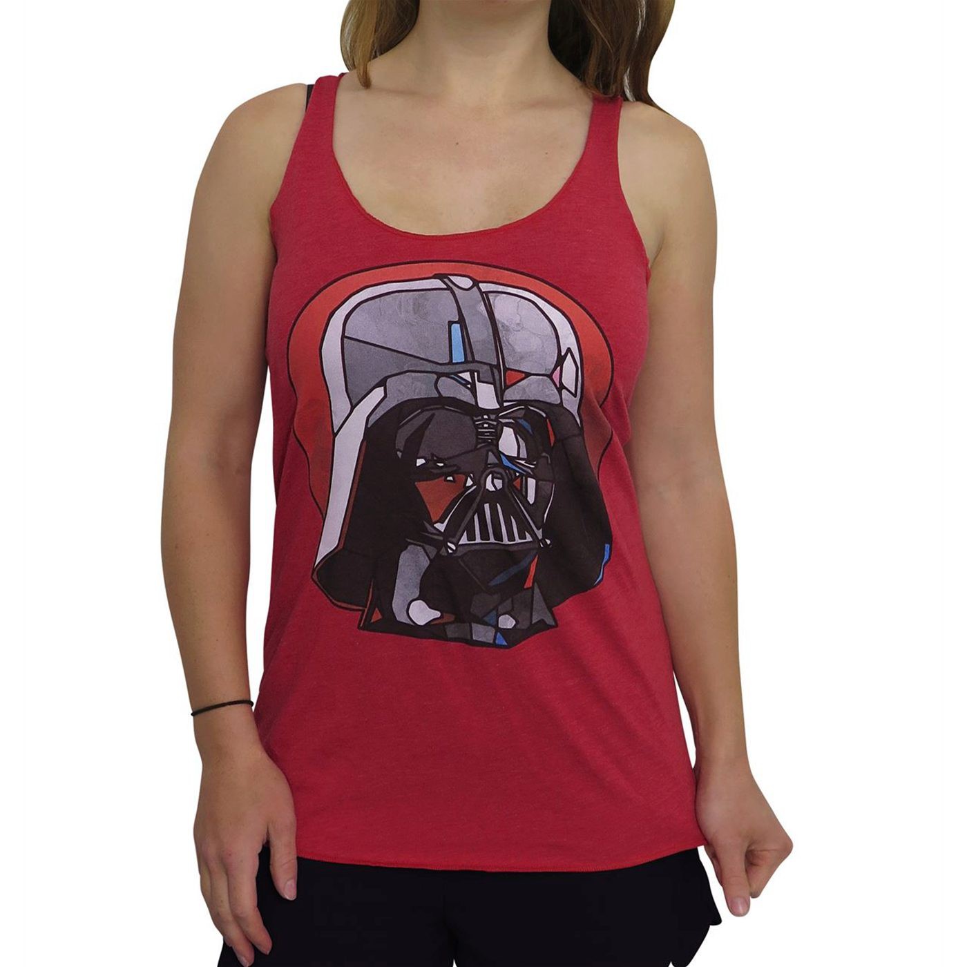 Star Wars Stained Glass Vader Women's Tank Top, Red