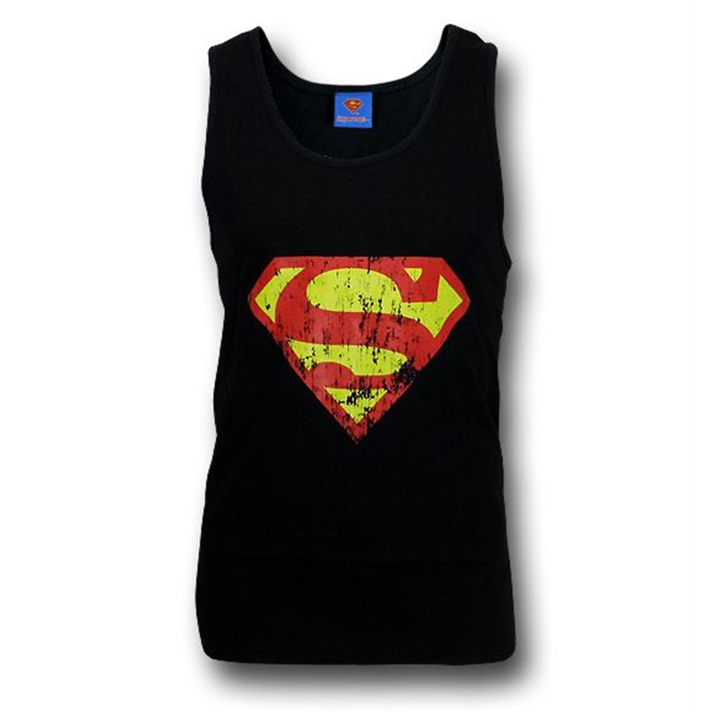 Superman Black Eroded Symbol Men's Tank Top, Black
